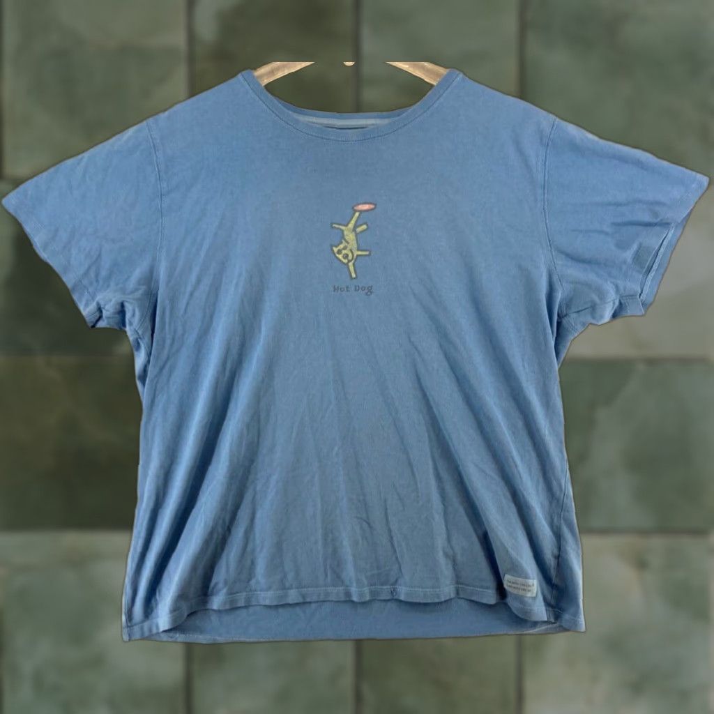 Life is Good Life Is Good Women's T-Shirt XL Blue Outdoor Hot Dog Frisbee Casual Crew Neck Short Sleeve Size XL / US 12-14 / IT 48-50 - 1 Thumbnail