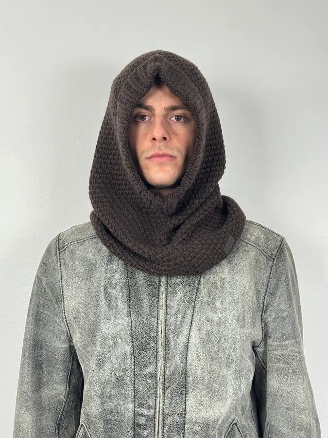 Armani Collezioni 2000s Armani Collezioni Brown Wool Balaclava Size ONE SIZE - 2 Thumbnail