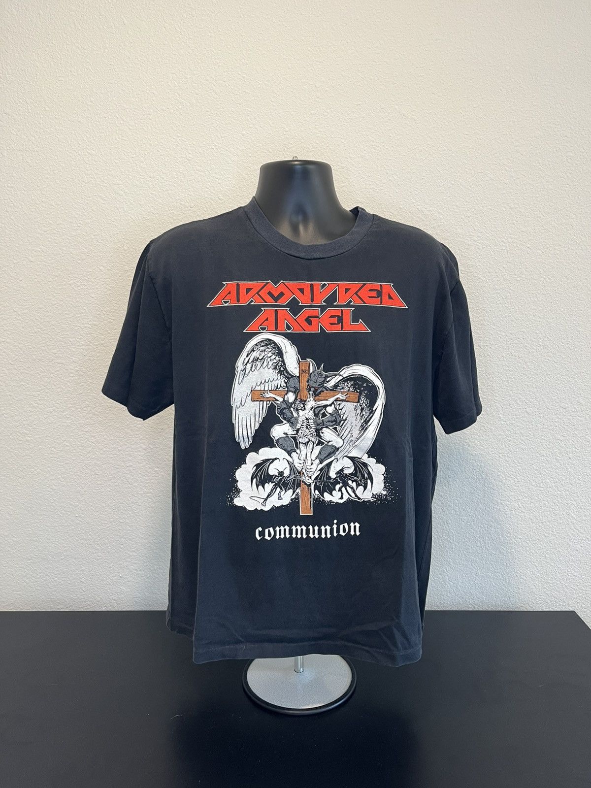 Band Tees × Vintage Armored angel communion shirt vintage thrash metal rock 90s Size US XL / EU 56 / 4 - 1 Thumbnail