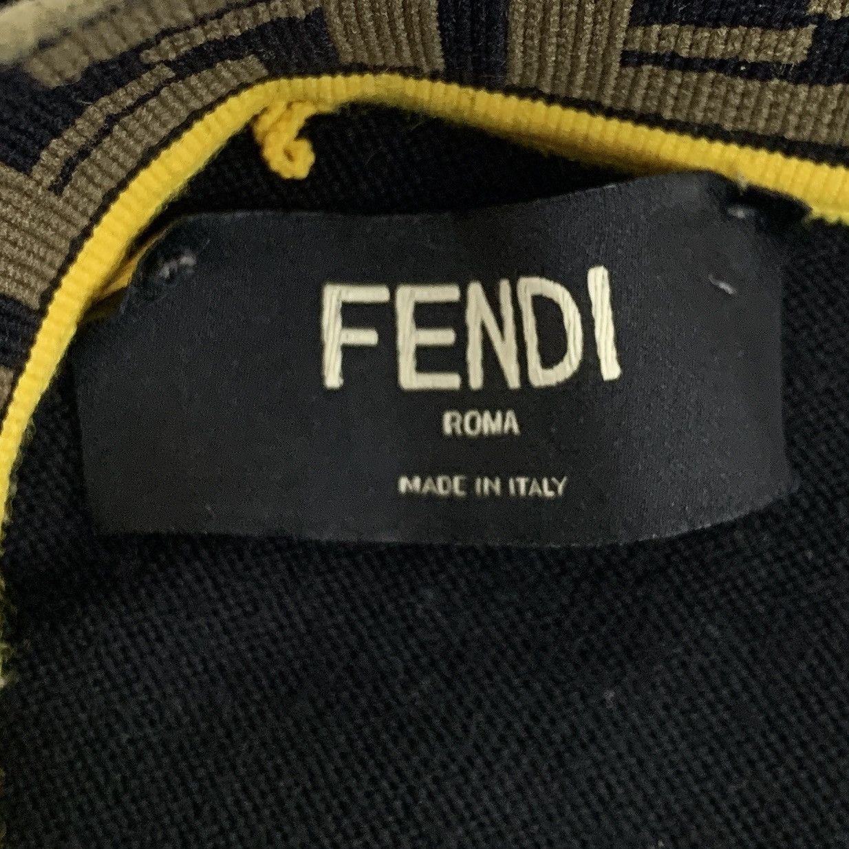 Fendi Fendi Black Panel Stand Collar Wool Knit Sweater K26WX Size L / US 10 / IT 46 - 6 Thumbnail