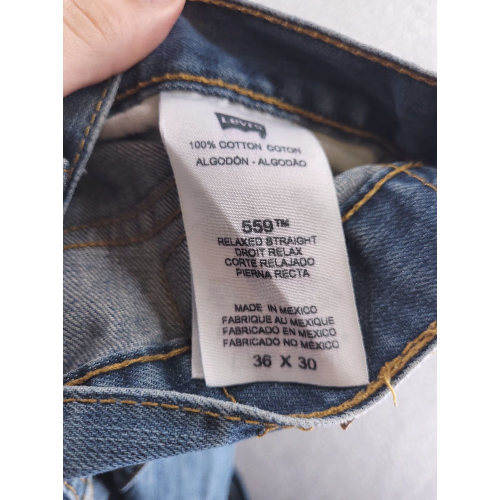 Levi's Levis Jeans Mens 36x31 Blue Denim Relaxed Fit Size US 36 / EU 52 - 5 Thumbnail