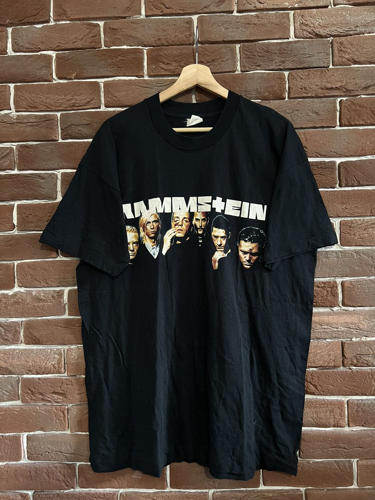 Rare 90s Rammstein Faces Vintage Band T-Shirt Metal Rock - Tops