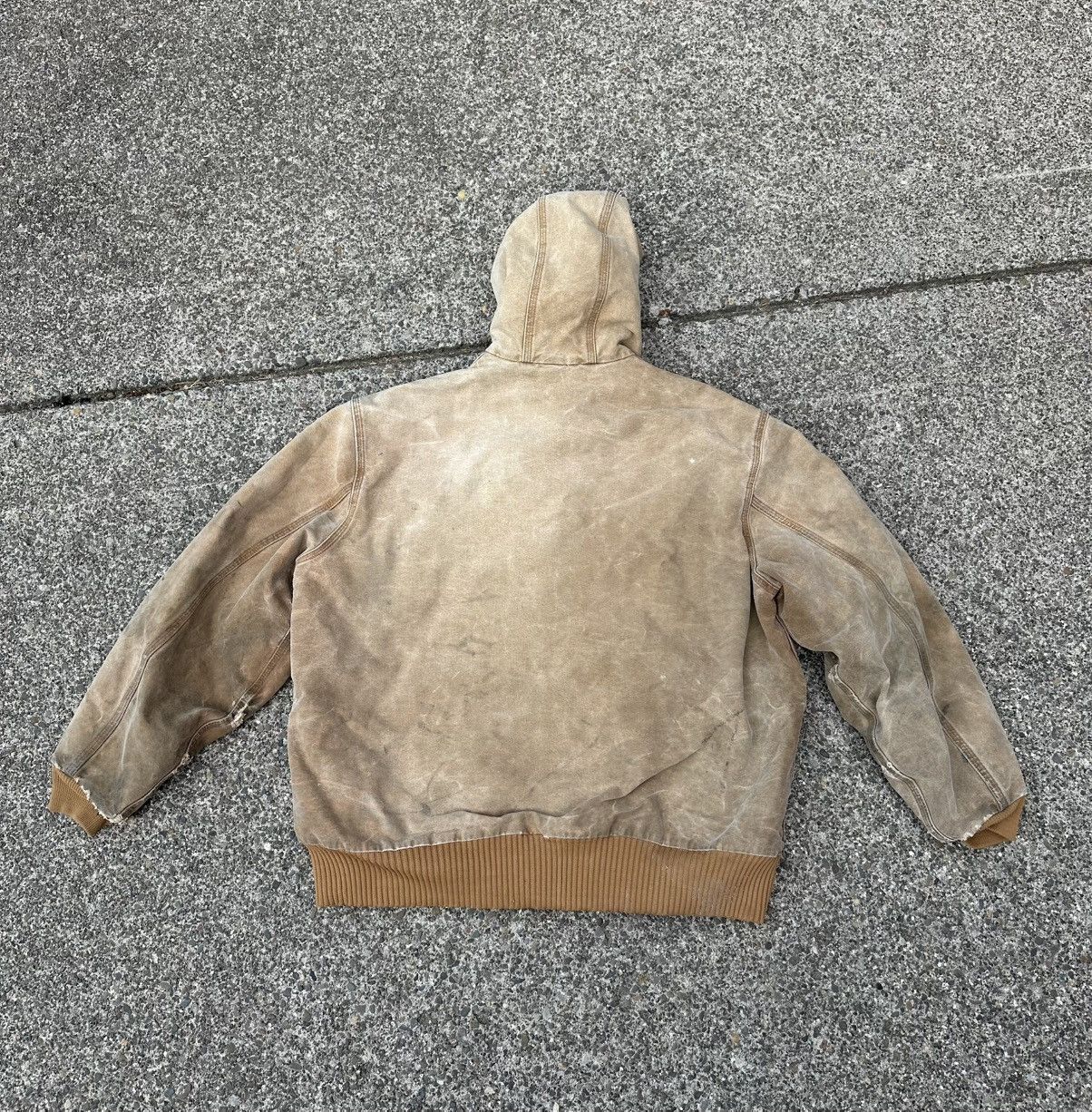 Carhartt Vintage Distressed Carhartt Brown Jacket XL Thrashed J130 Size US XL / EU 56 / 4 - 2 Thumbnail