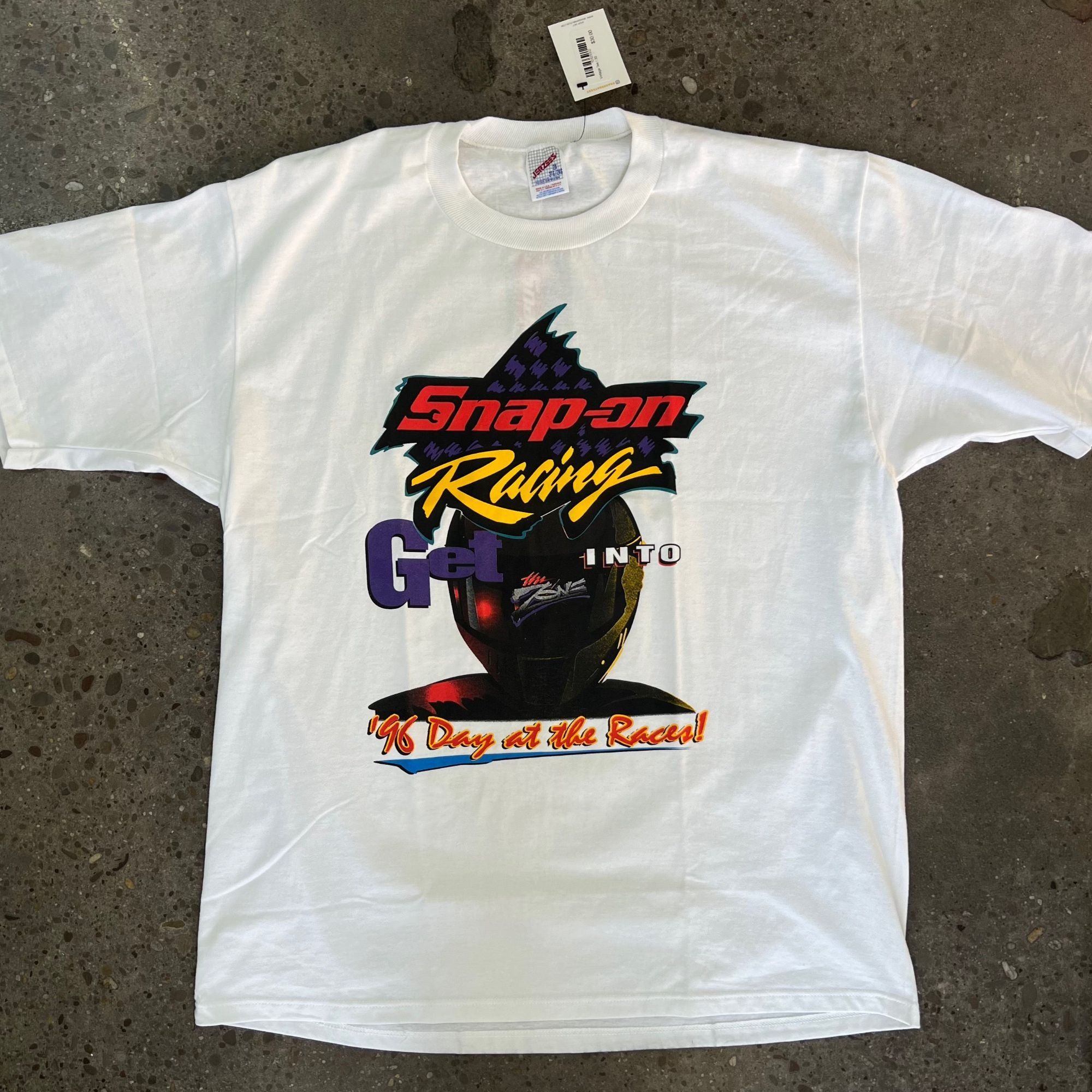 Vintage Vintage 90s Snap On Racing Tee Size US XXL / EU 58 / 5 - 2 Thumbnail
