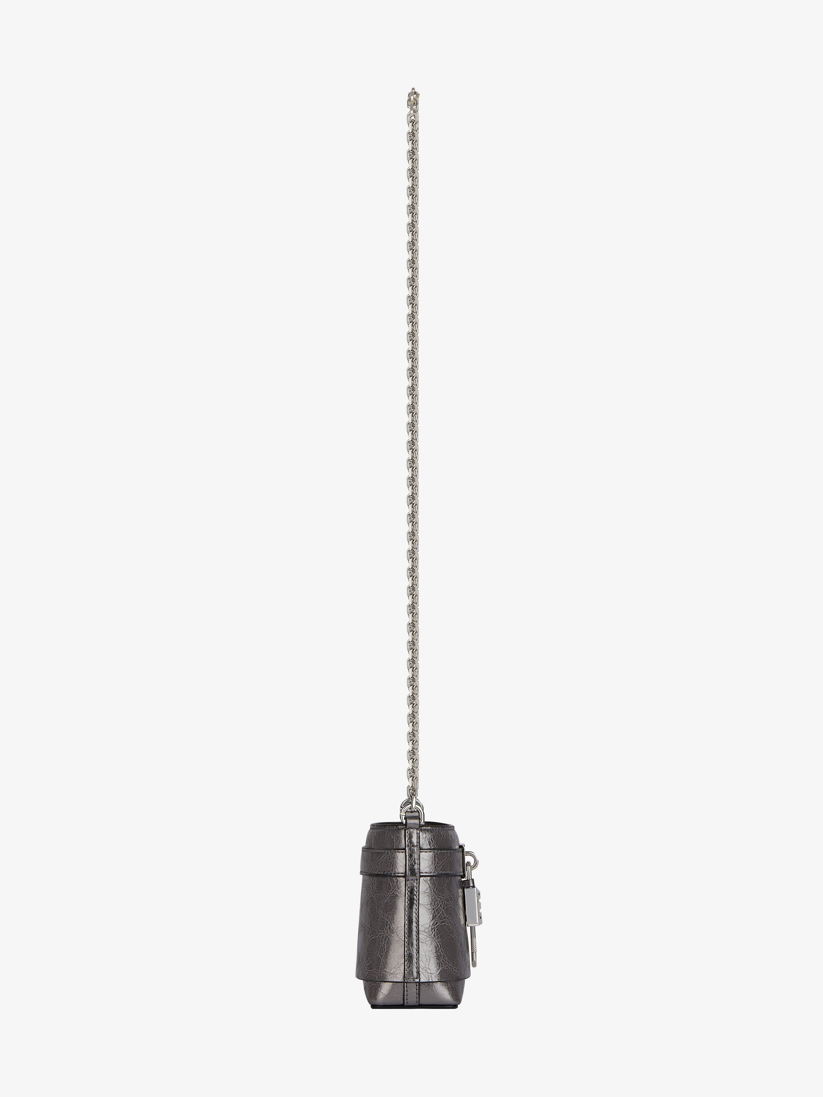 Givenchy o1w1db10925 Size: OS / Shark Lock Micro Bucket Bag Grey Size ONE SIZE - 3 Thumbnail