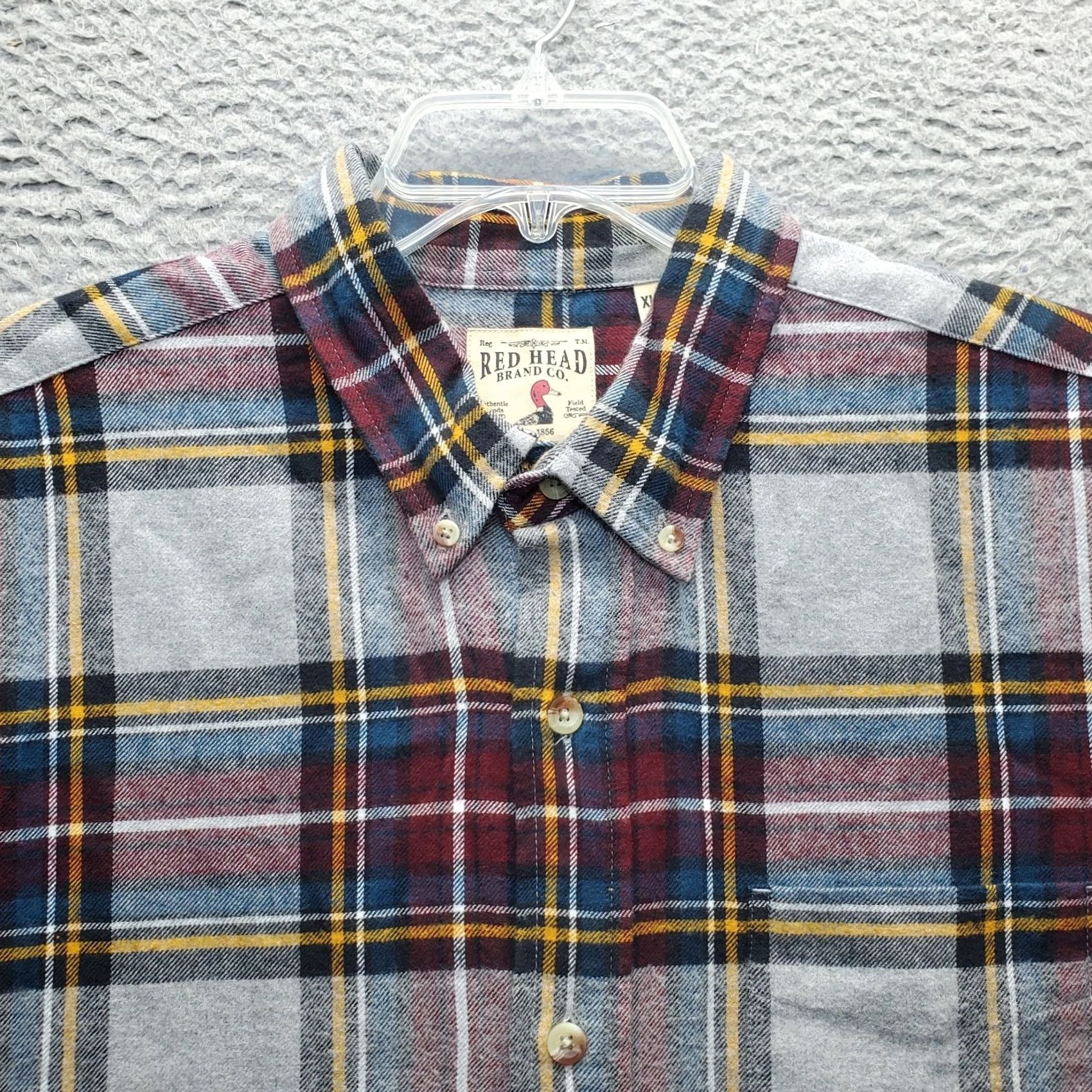 Vintage RedHead Mens Flannel Shirt XL Multi Plaid Button-Up Collared Pocketed | 100% Cotton | All Seasons | Easy Care | Casual Outdoor Size US XL / EU 56 / 4 - 4 Thumbnail