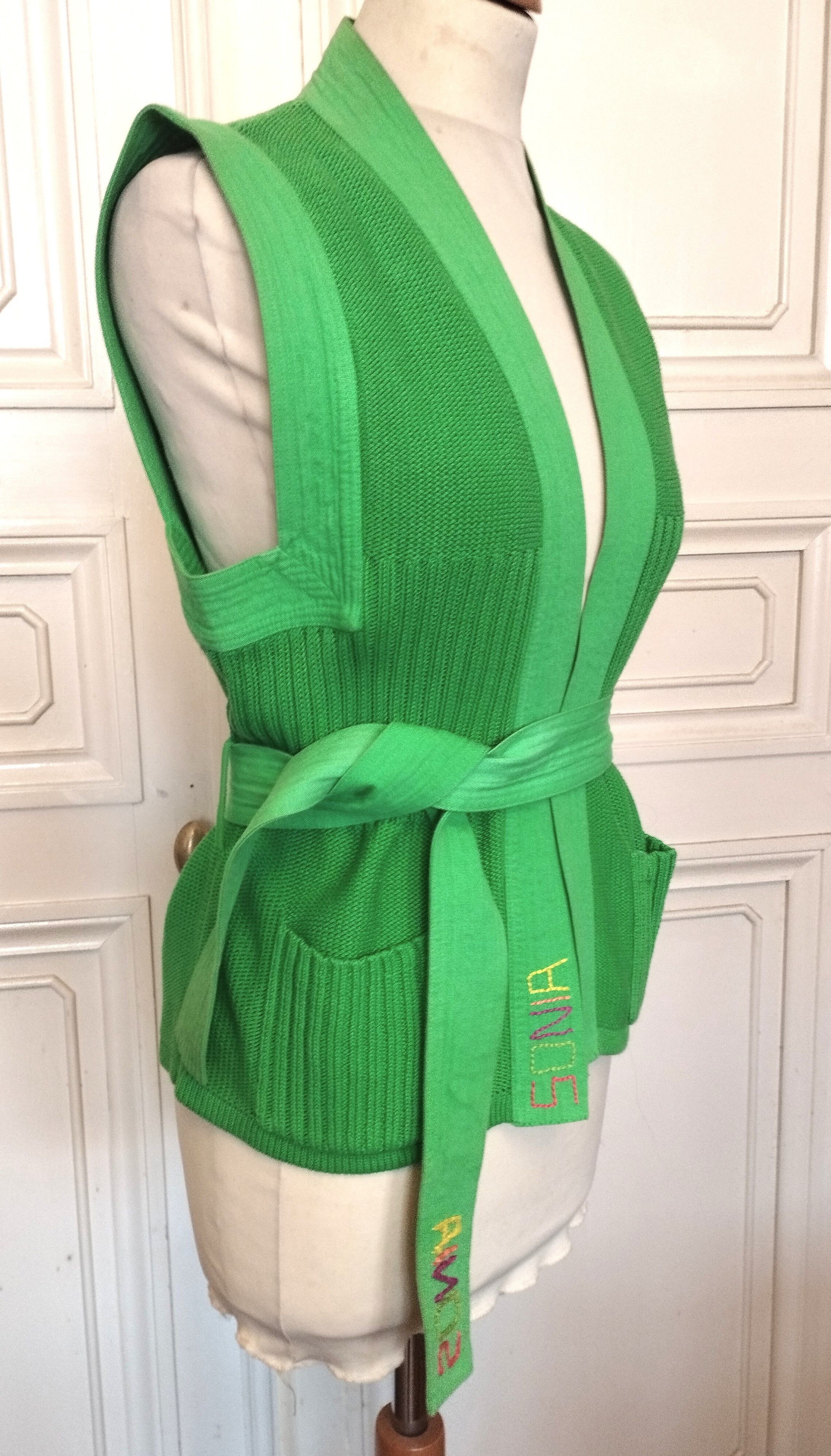 Sonia Rykiel Sonia Rykiel Gilet Veste Maille Pomme Ceinture T M/L Size L / US 10 / IT 46 - 7 Thumbnail