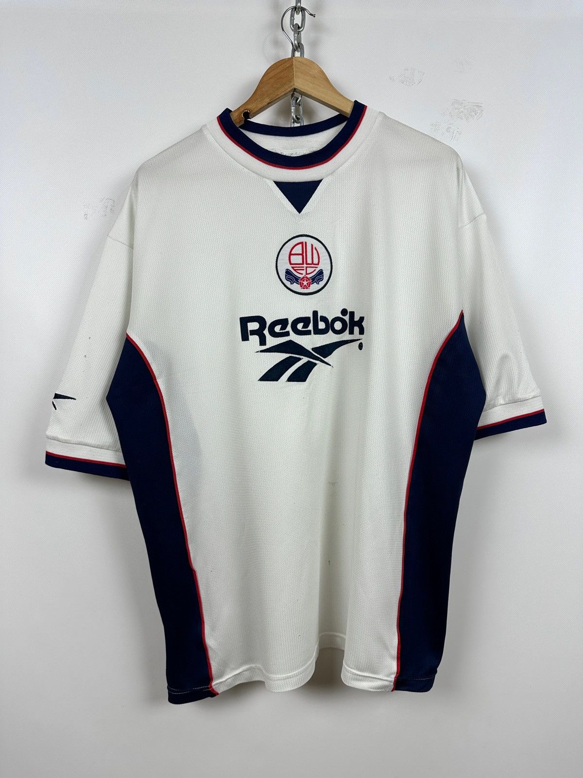 Reebok 1998/99 Reebok Bolton Wanderers Vintage Soccer Jersey Shirt Size US XXL / EU 58 / 5 - 1 Thumbnail