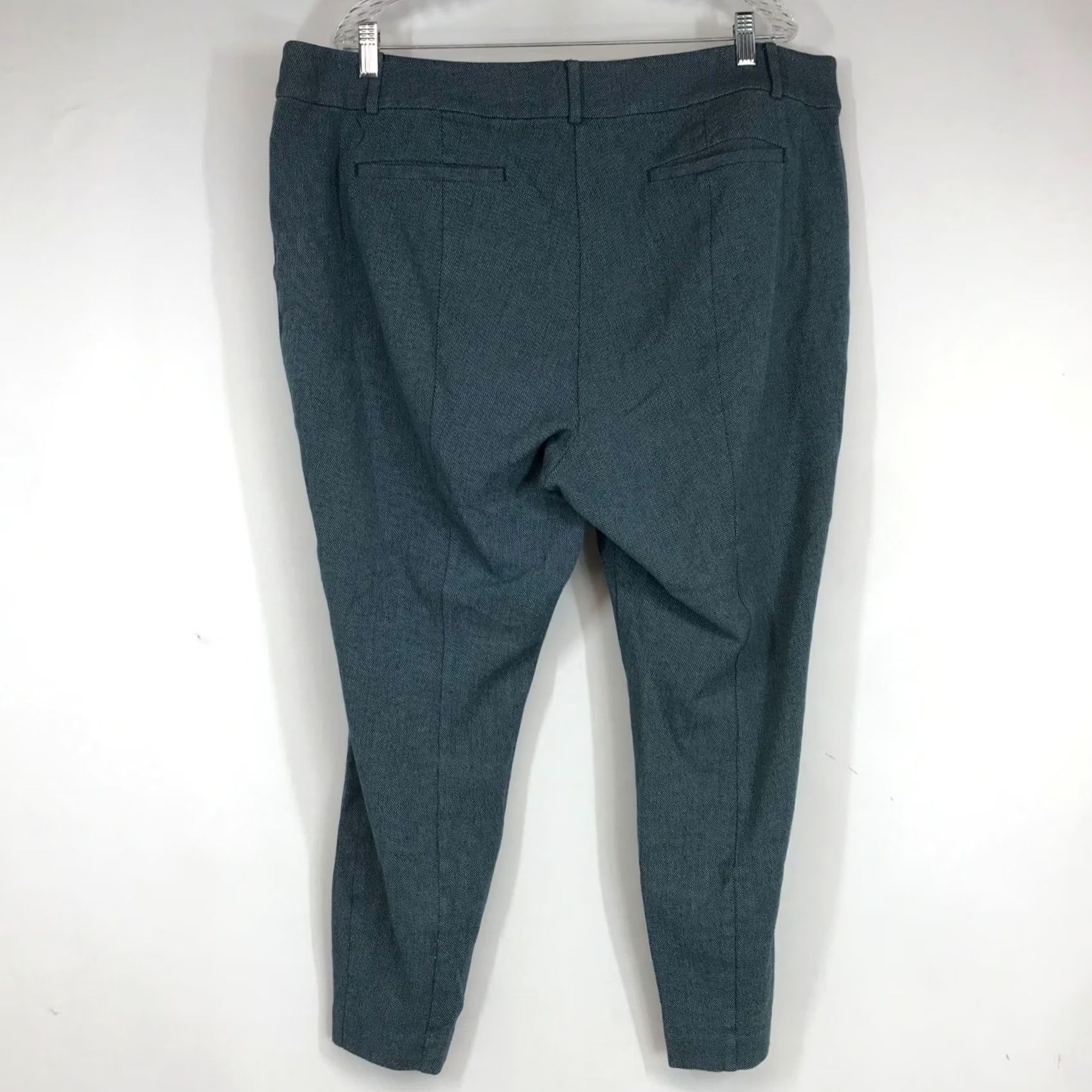 Loft LOFT PLUS WOMEN'S 18 BLUE SKINNY COTTON BLEND PANTS Size 40" / US 18 - 4 Thumbnail