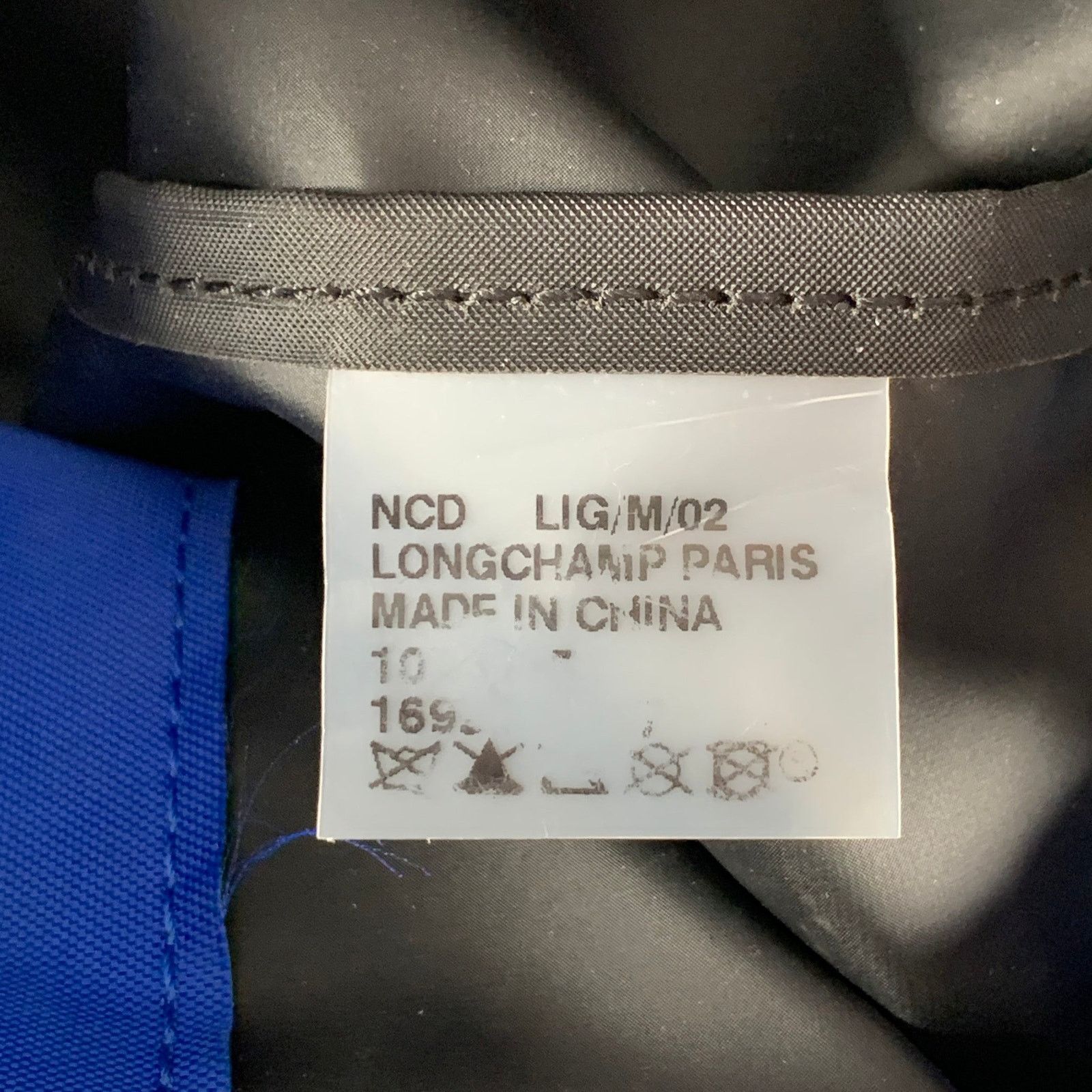 Longchamp Blue Brown Mixed Materials Nylon Leather Backpack Handbag Size ONE SIZE - 7 Thumbnail