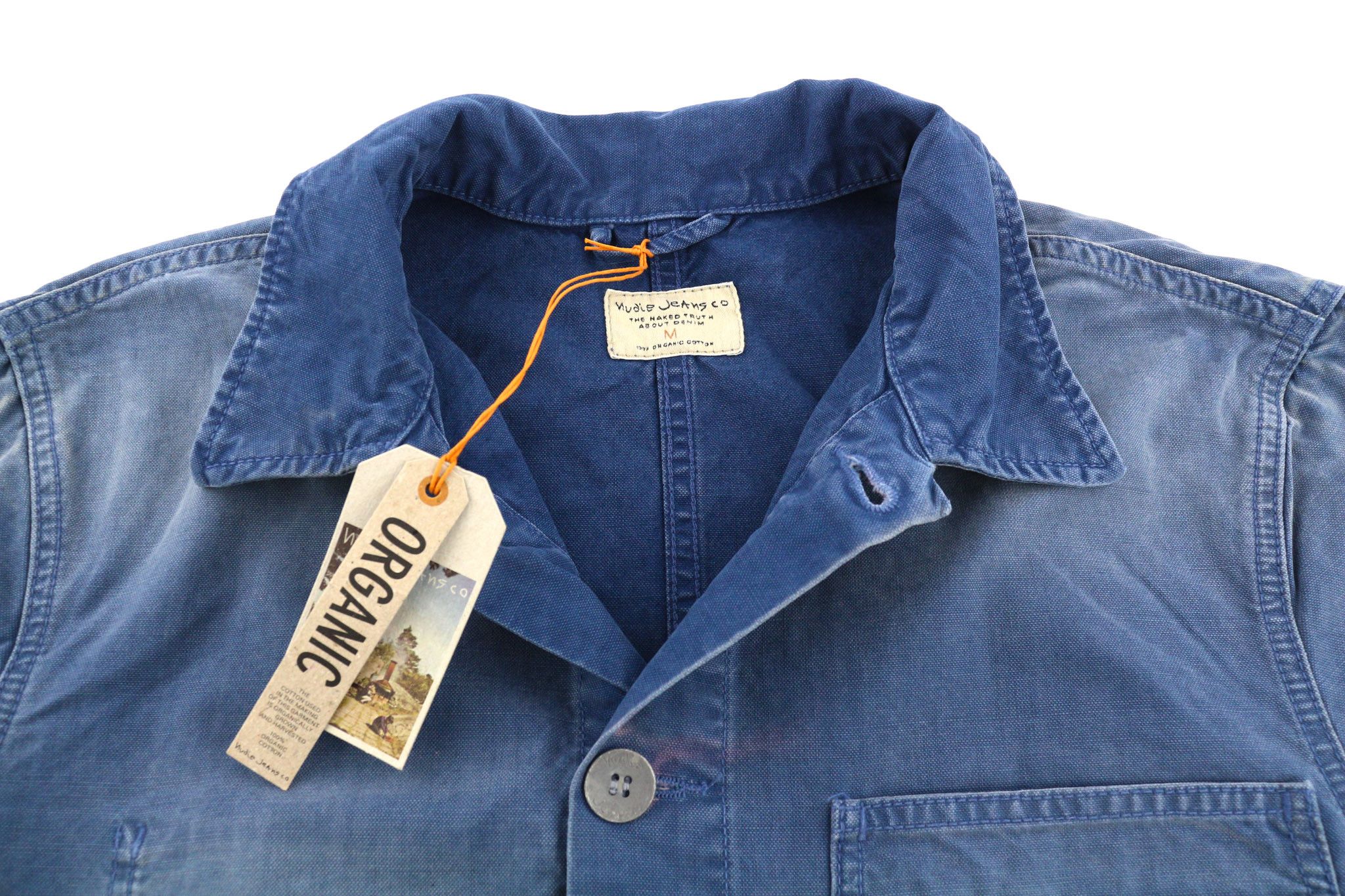 Nudie Jeans PAUL M Worker Polo Pockets Blue Jacket 81961 Size US M / EU 48-50 / 2 - 4 Thumbnail