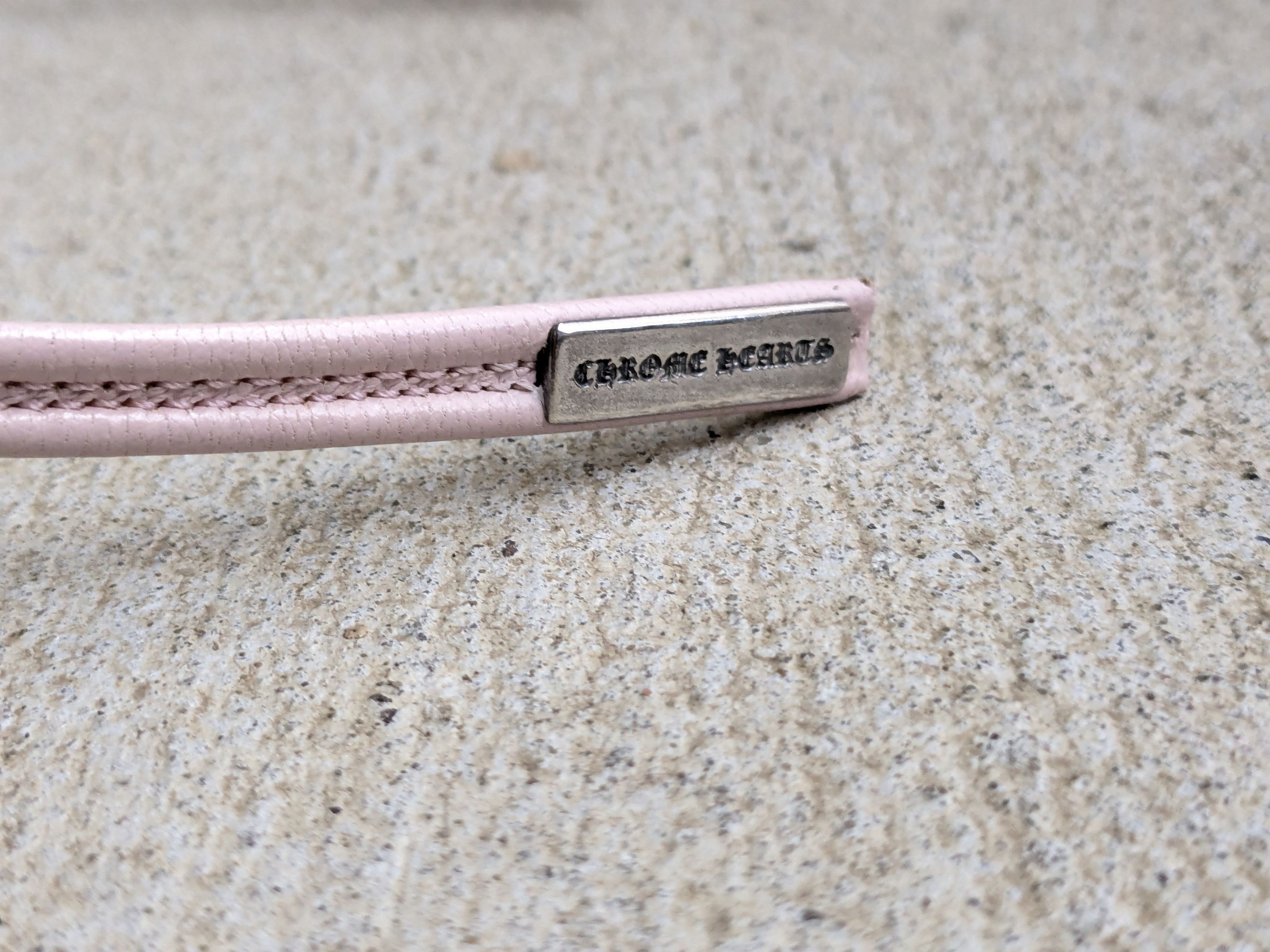 Chrome Hearts Chrome Hearts Classic Oval Sunglasses Pink Leather Sterling Size ONE SIZE - 4 Thumbnail