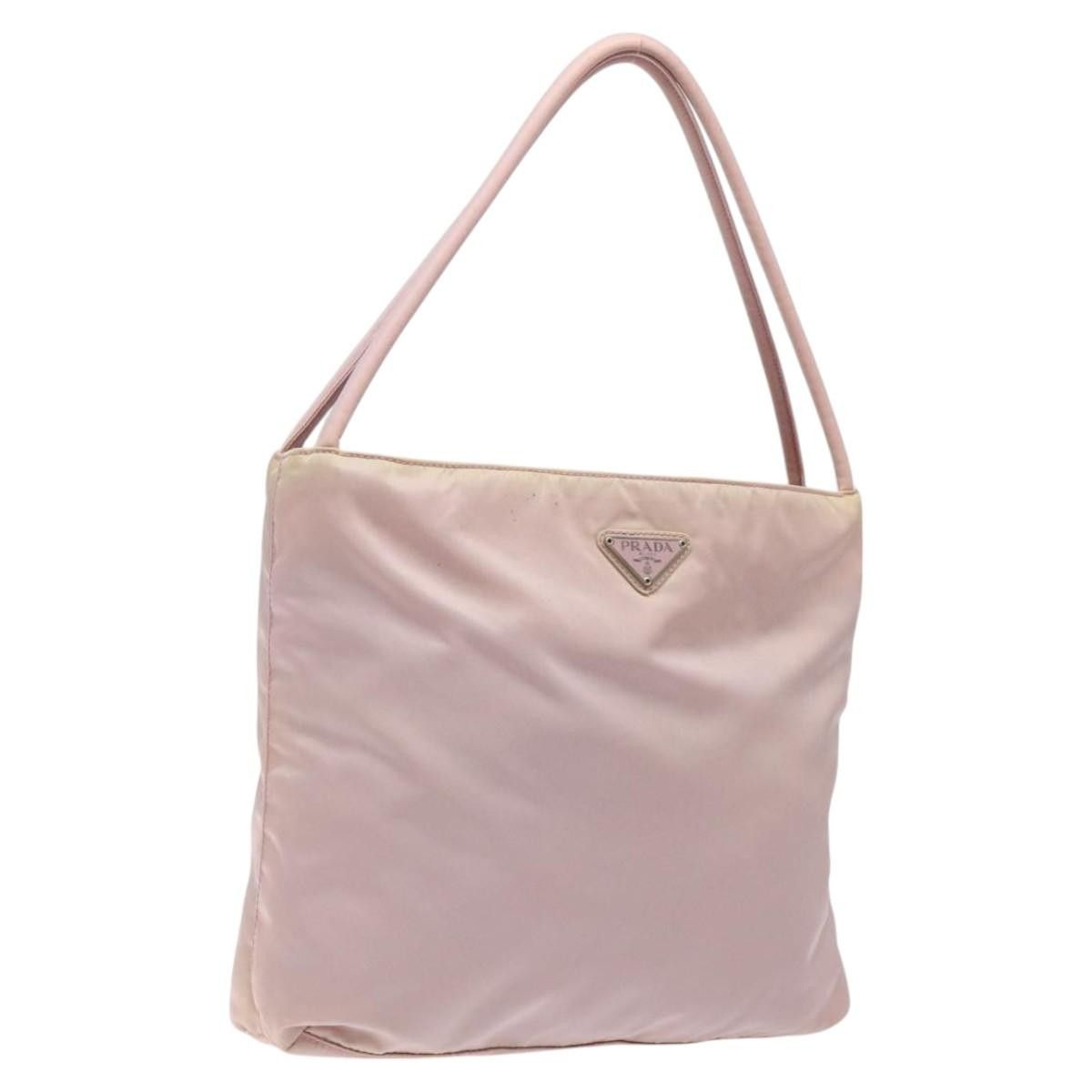 Prada Shoulder Bag Nylon Pink Silver Auth Bs25114 in Pink/Silver, Women's