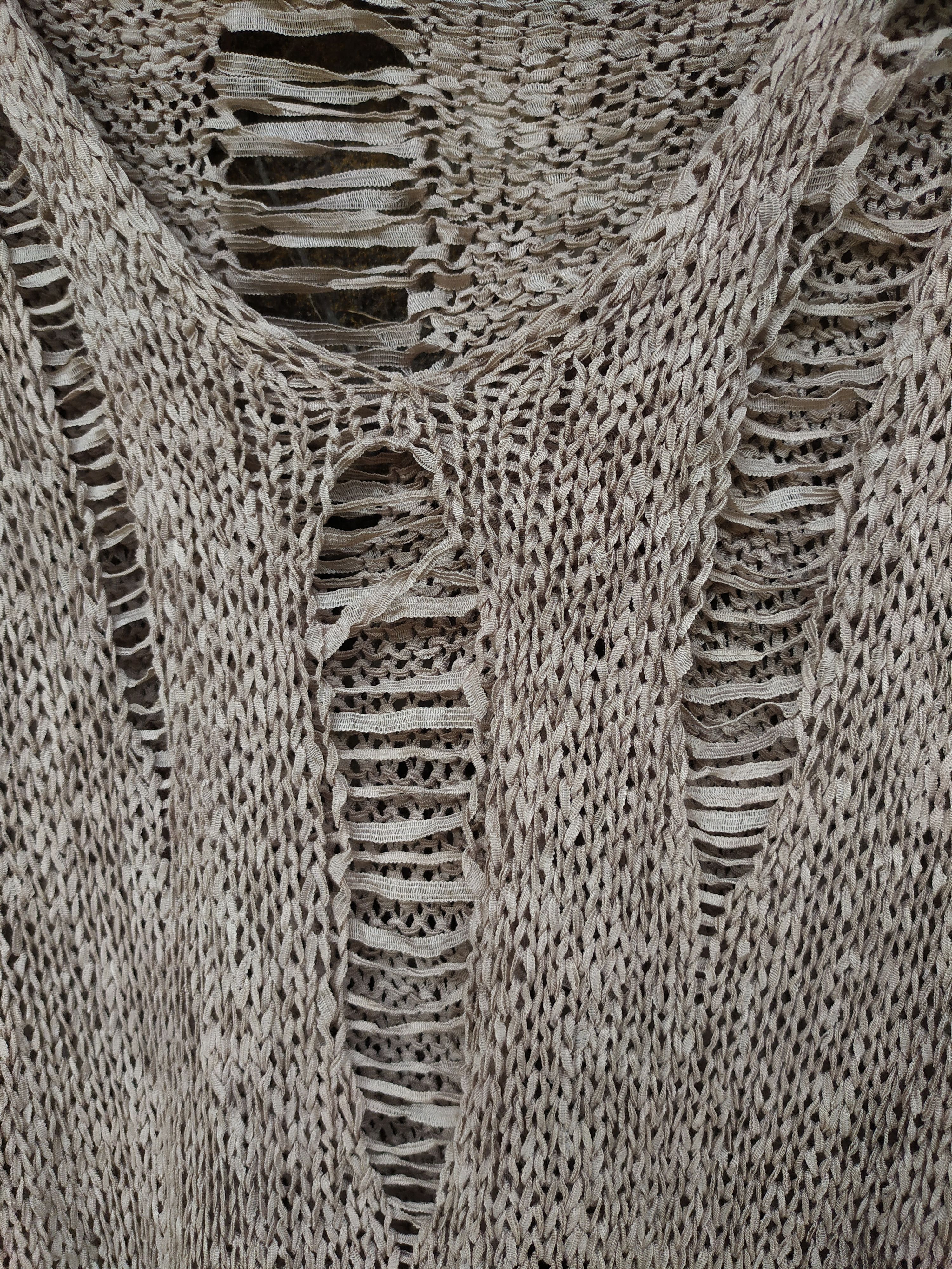 20471120 × Japanese Brand Unbrand Fishnet knit Distressed Size US M / EU 48-50 / 2 - 4 Thumbnail