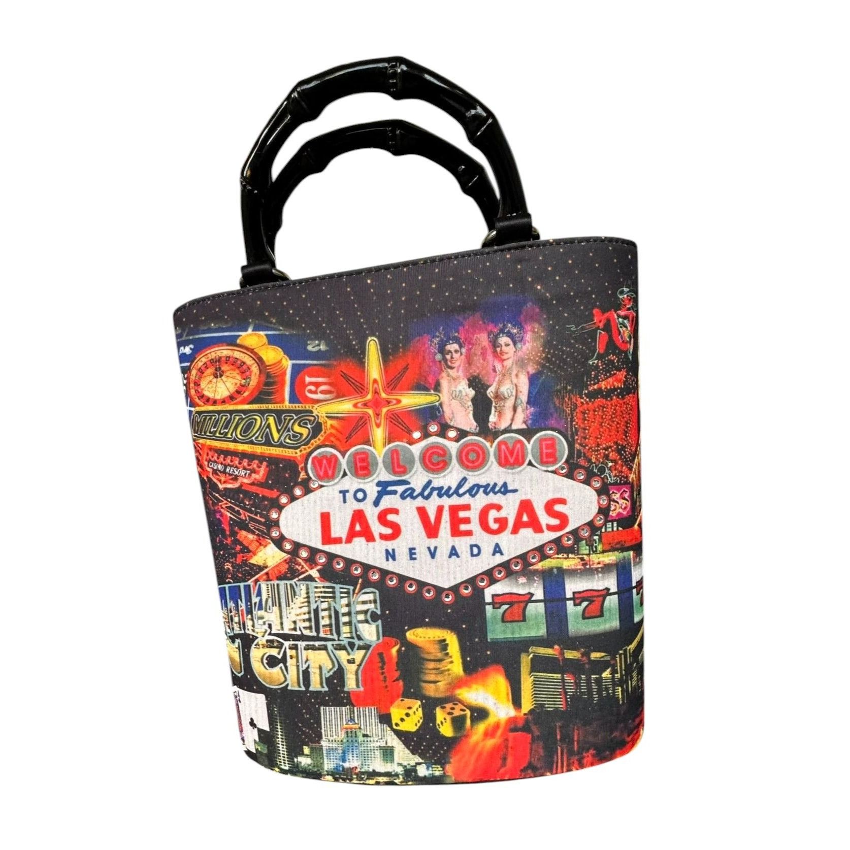 Vintage ViTG Las Vegas Purse Tote Bag Atlantic City Black Jack Poker Size ONE SIZE - 1 Thumbnail