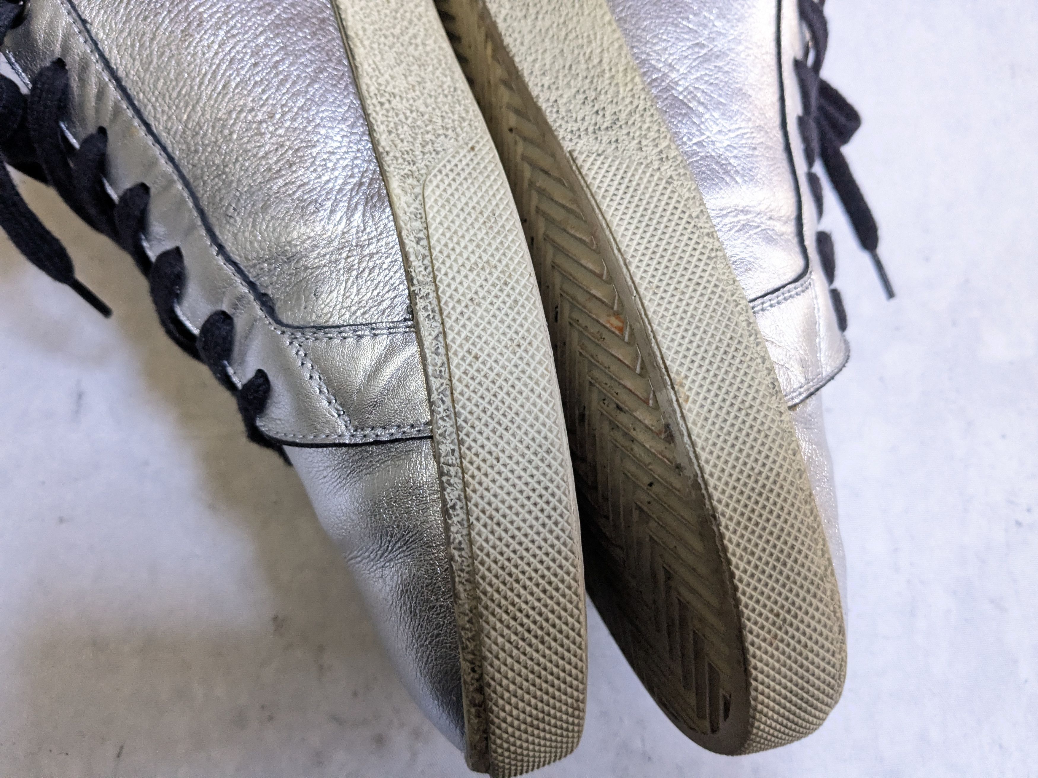 Saint Laurent Paris Saint Laurent Sneakers Silver 12 45 Low Tops Leather Court Size US 12 / EU 45 - 10 Thumbnail