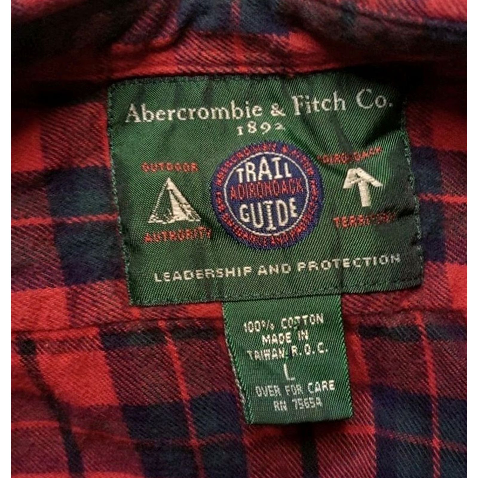 Abercrombie & Fitch VINTAGE Abercrombie & Fitch Trail Guide Plaid Flannel Button Up Shirt Large Women Red 90s Outdoors Style Shirt Size L / US 10 / IT 46 - 5 Thumbnail