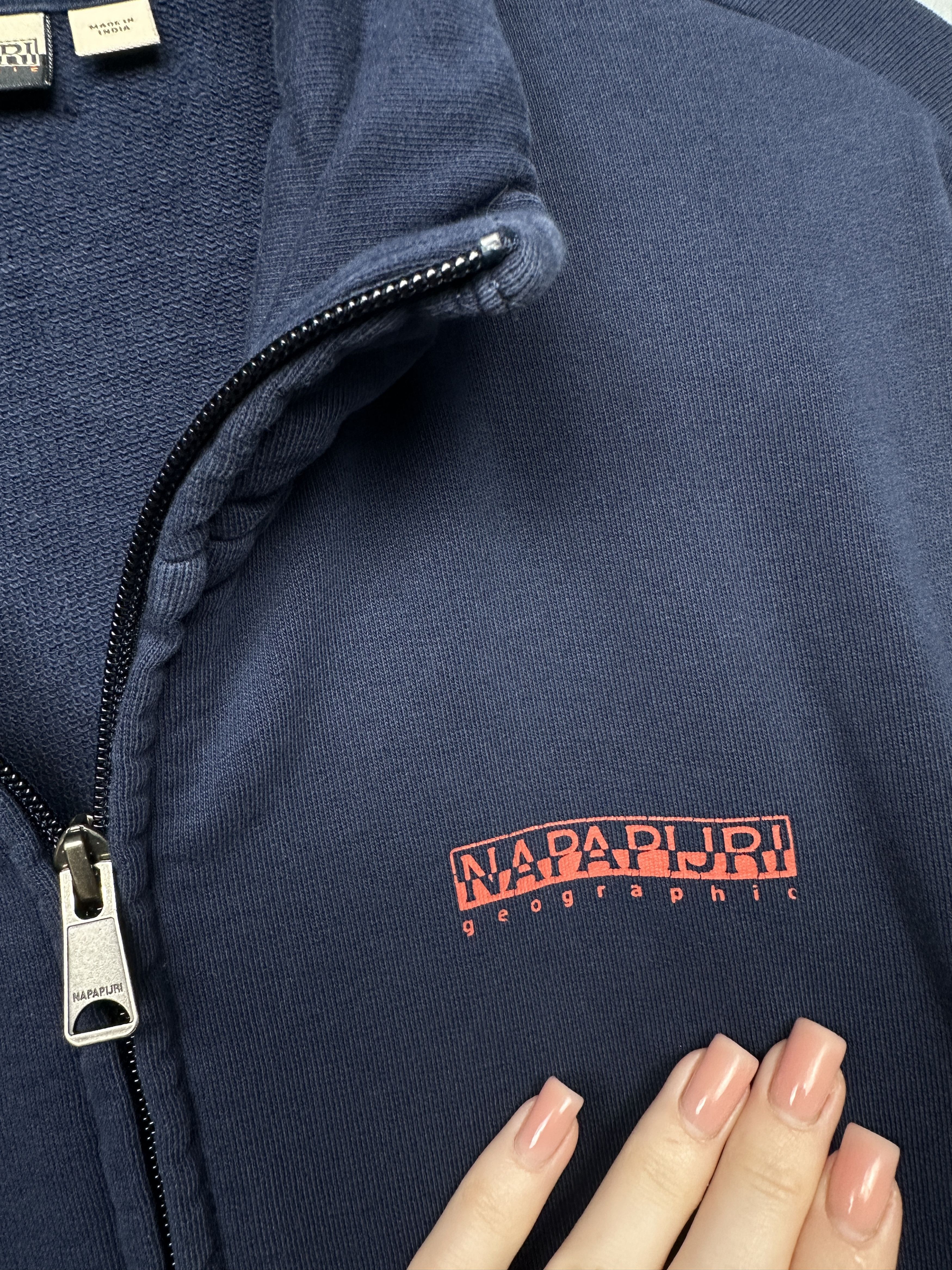 Napapijri Napapijri Mens Big Logo Full Zip Sweatshirt Hoodie Size US L / EU 52-54 / 3 - 5 Thumbnail