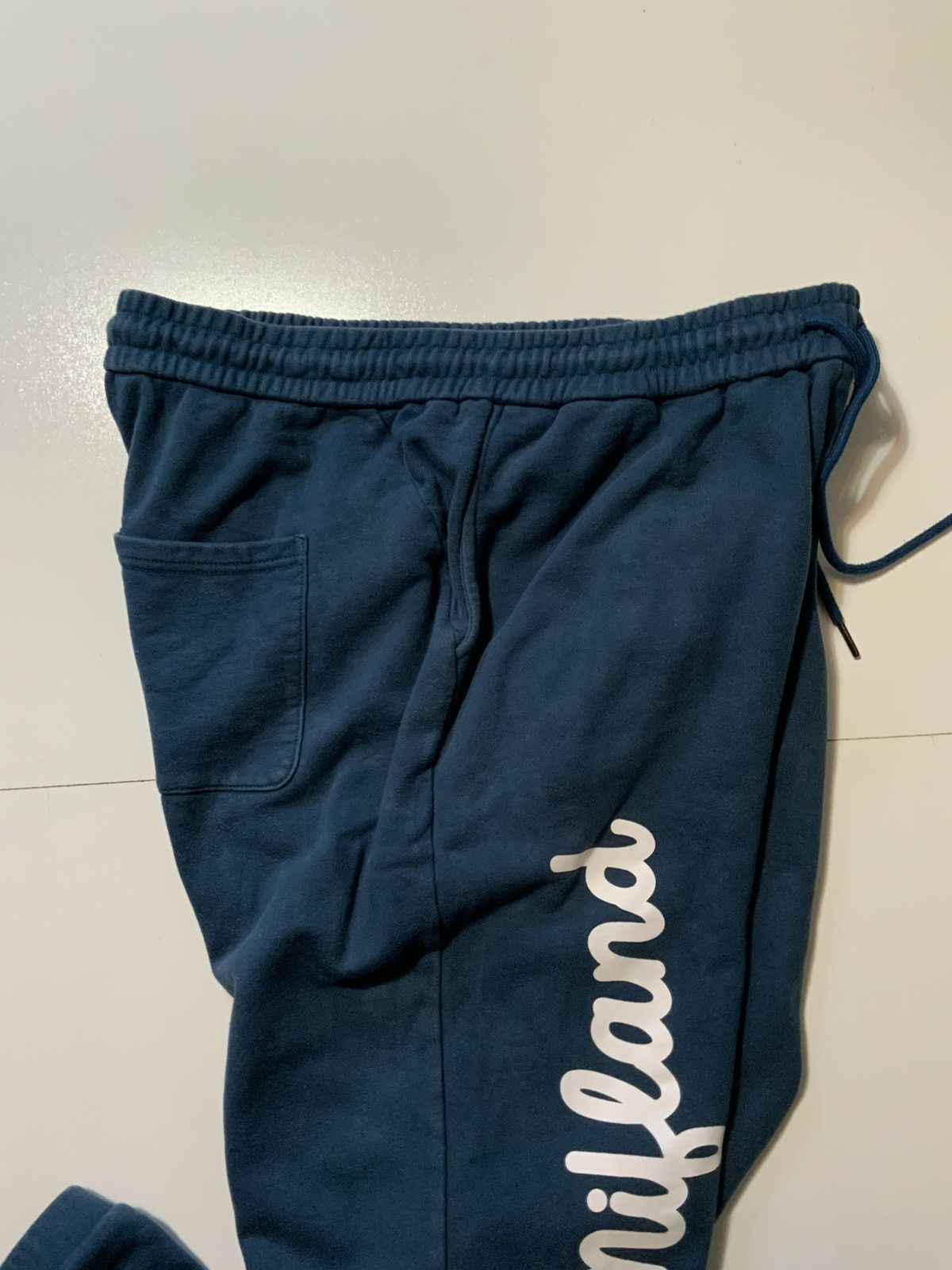 Mifland Mifland Script Fleece Knit Blue QS II 13oz Jogger Sweatpants Size US 36 / EU 52 - 7 Thumbnail