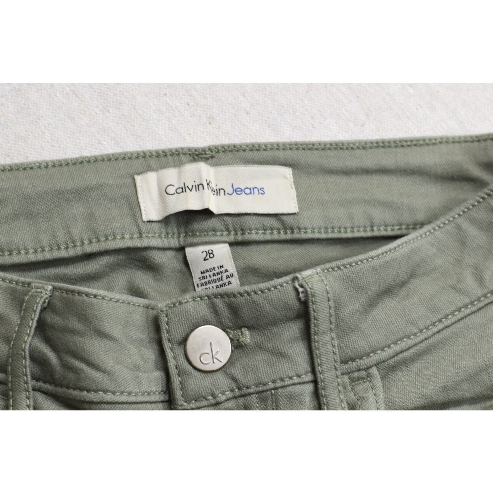 Calvin Klein Calvin Klein Jeans Womens 28 High Rise Ankle Skinny Sage Green Denim Pants Size 28" / US 6 / IT 42 - 6 Thumbnail