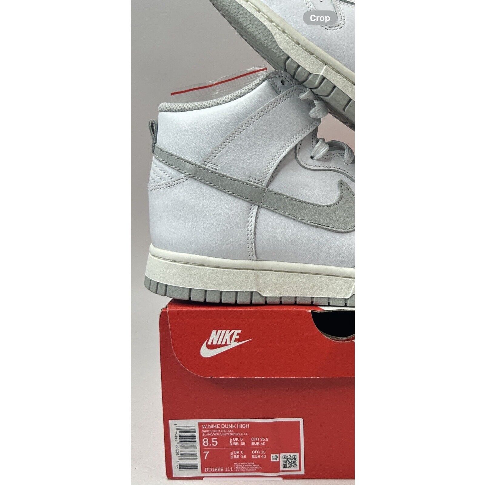 Nike Nike Dunk High WMNS “Neutral Grey” 2023 Size US 8.5 / IT 38.5 - 5 Thumbnail