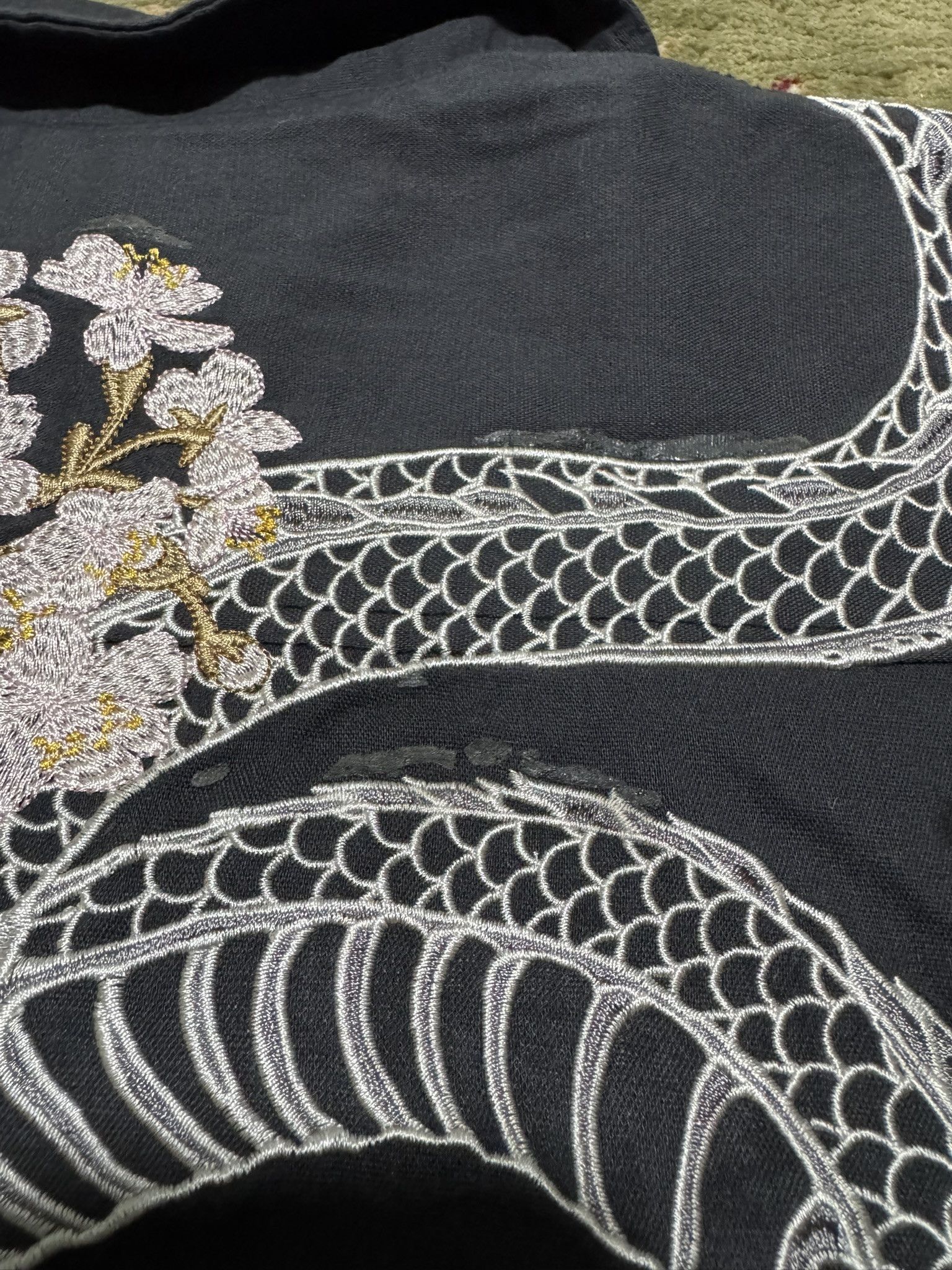 Japanese Brand Vintage Karakuri Tamashi Embroider Sukajan Tactical Jacket Size US L / EU 52-54 / 3 - 6 Thumbnail