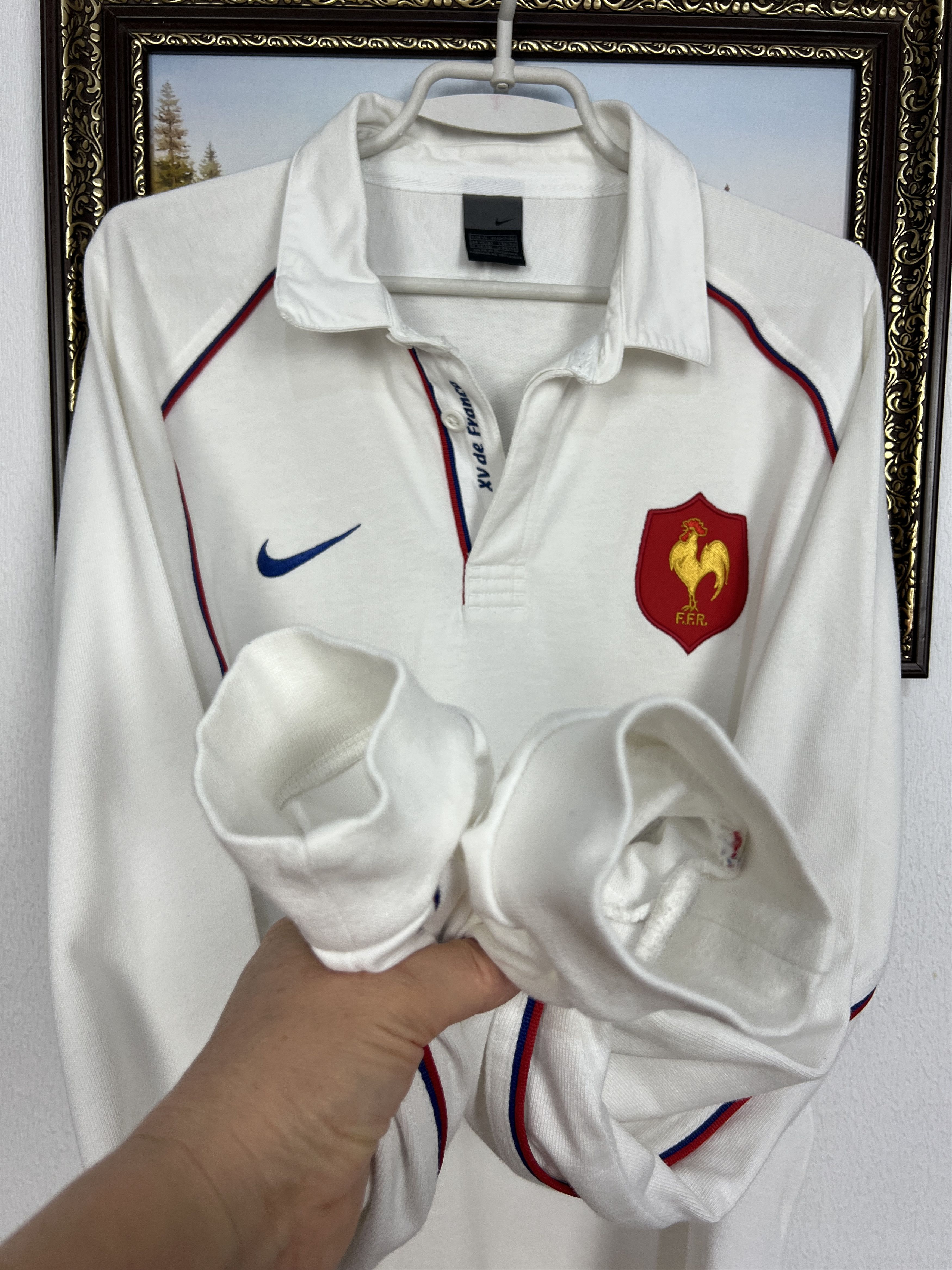 Nike Vintage 2000's France Rugby Union Long Sleeve Jersey Trikot Size US XL / EU 56 / 4 - 5 Thumbnail