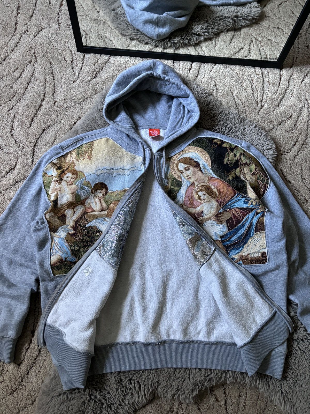 Nike × Vintage Nike reworked zip hoodie Junya Watanabe style Angels print Size US XXL / EU 58 / 5 - 7 Thumbnail