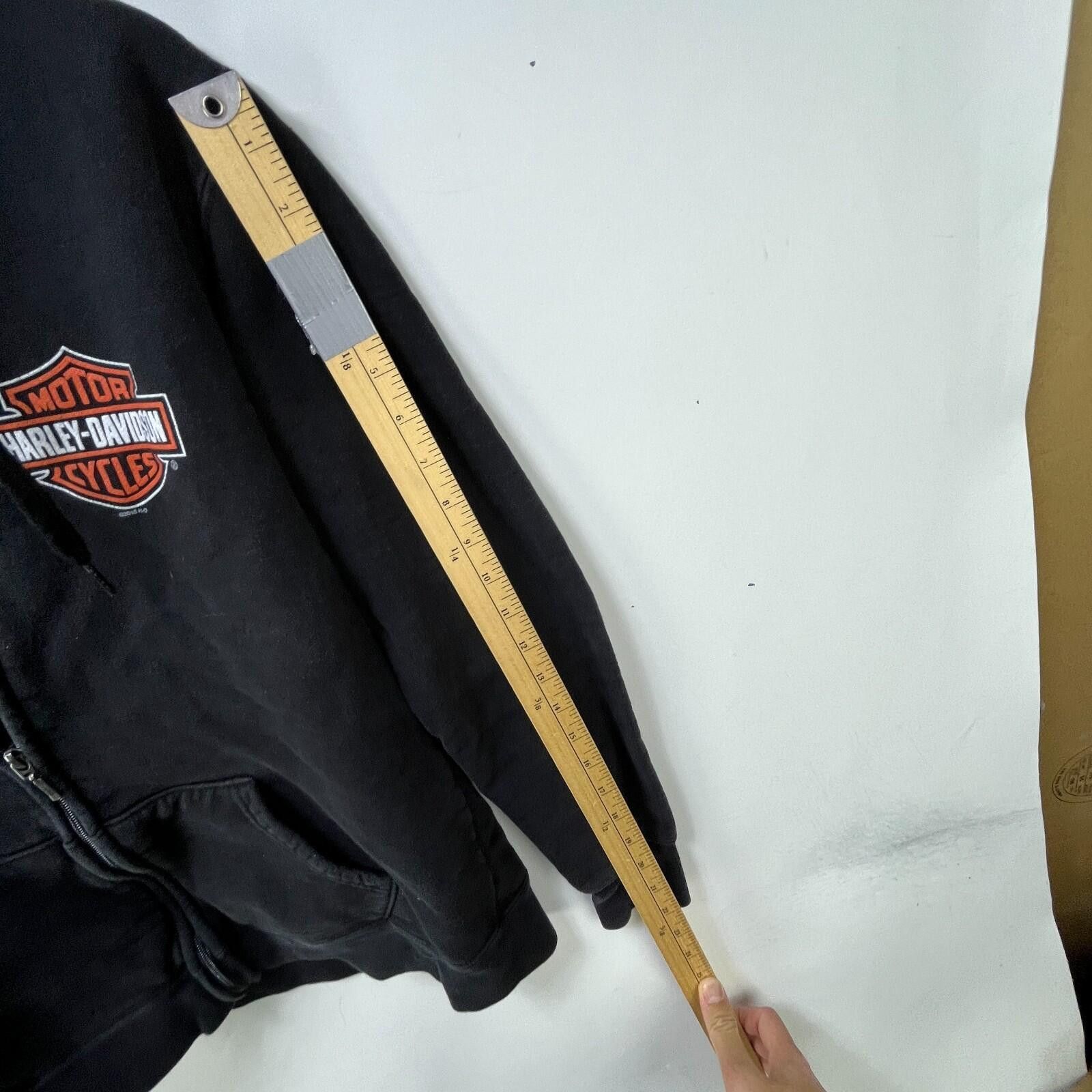 Harley Davidson Vintage Harley Davidson Embroidered Zip Up Hoodie Medium Size US M / EU 48-50 / 2 - 9 Thumbnail