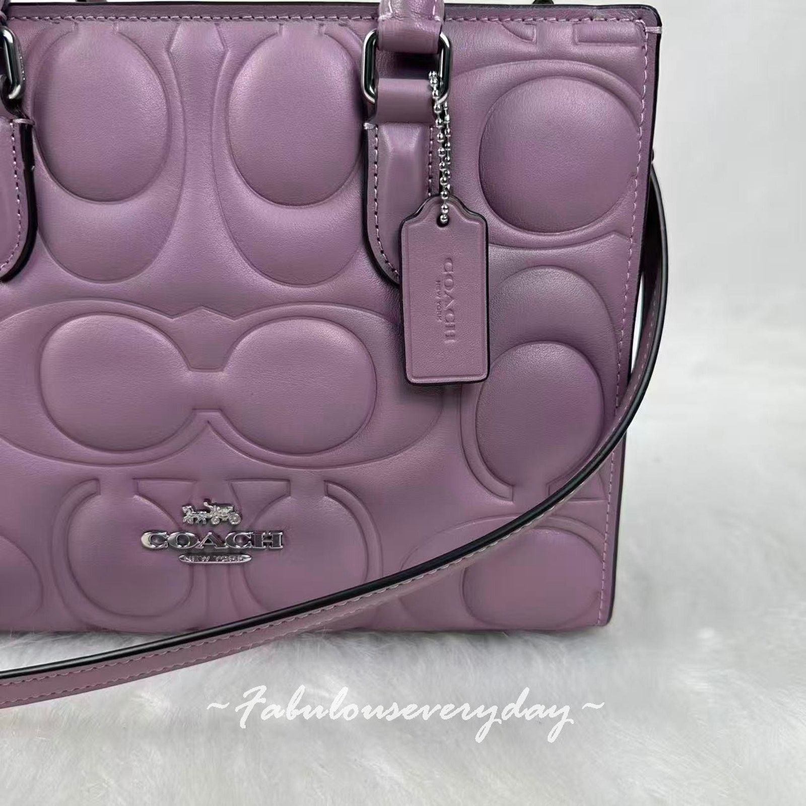 Coach Coach Maggie Small Tote Bag Crossbody Sig Leather/Sv/Jasmine Size ONE SIZE - 5 Thumbnail