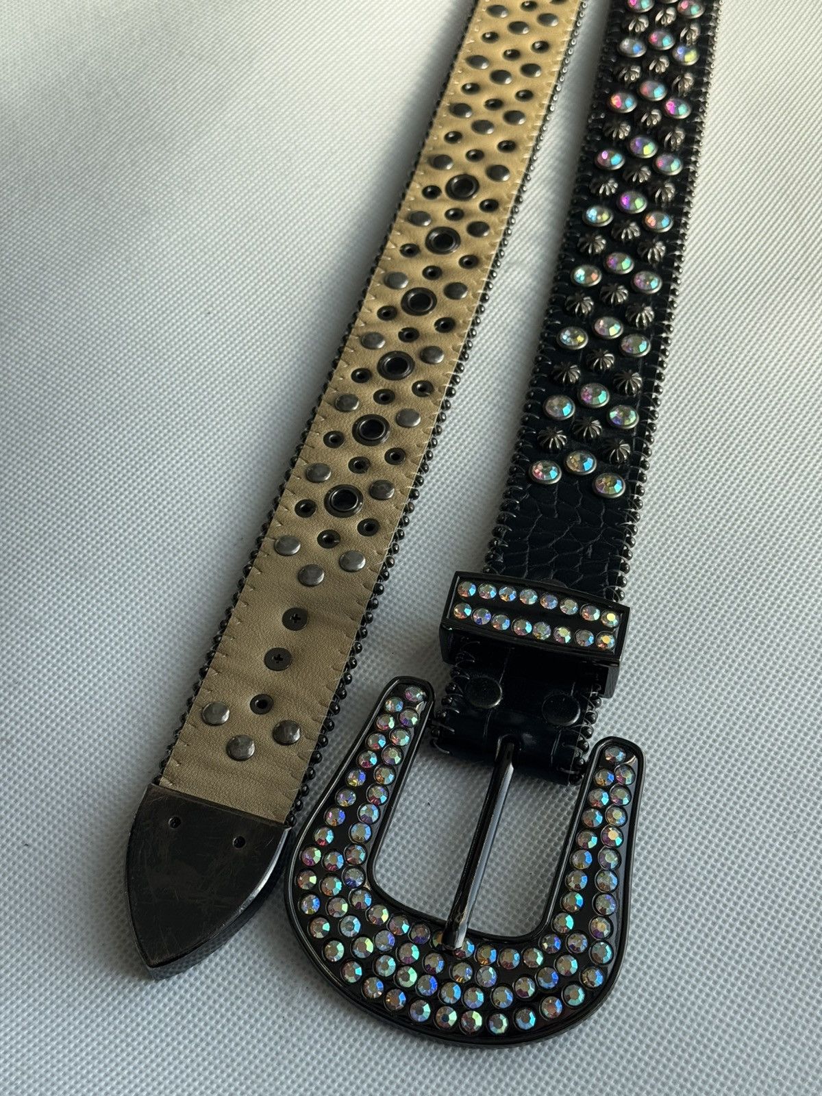Japanese Brand Vintage Belts Y2K Bb.Simon Style Punk leather belt Japanese Size ONE SIZE - 19 Thumbnail