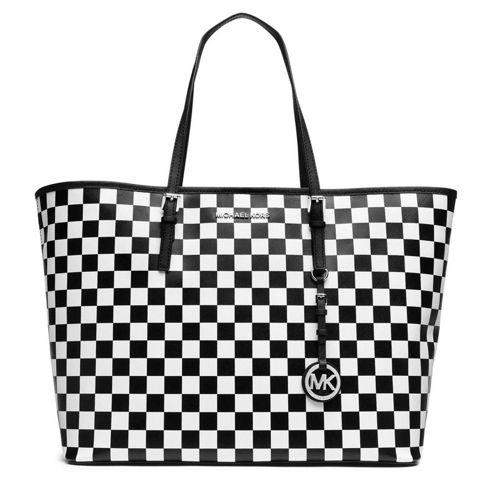 Michael Kors Michael Kors Jet Set Large Tote Bag Purse Checkered Rare Size ONE SIZE - 1 Thumbnail