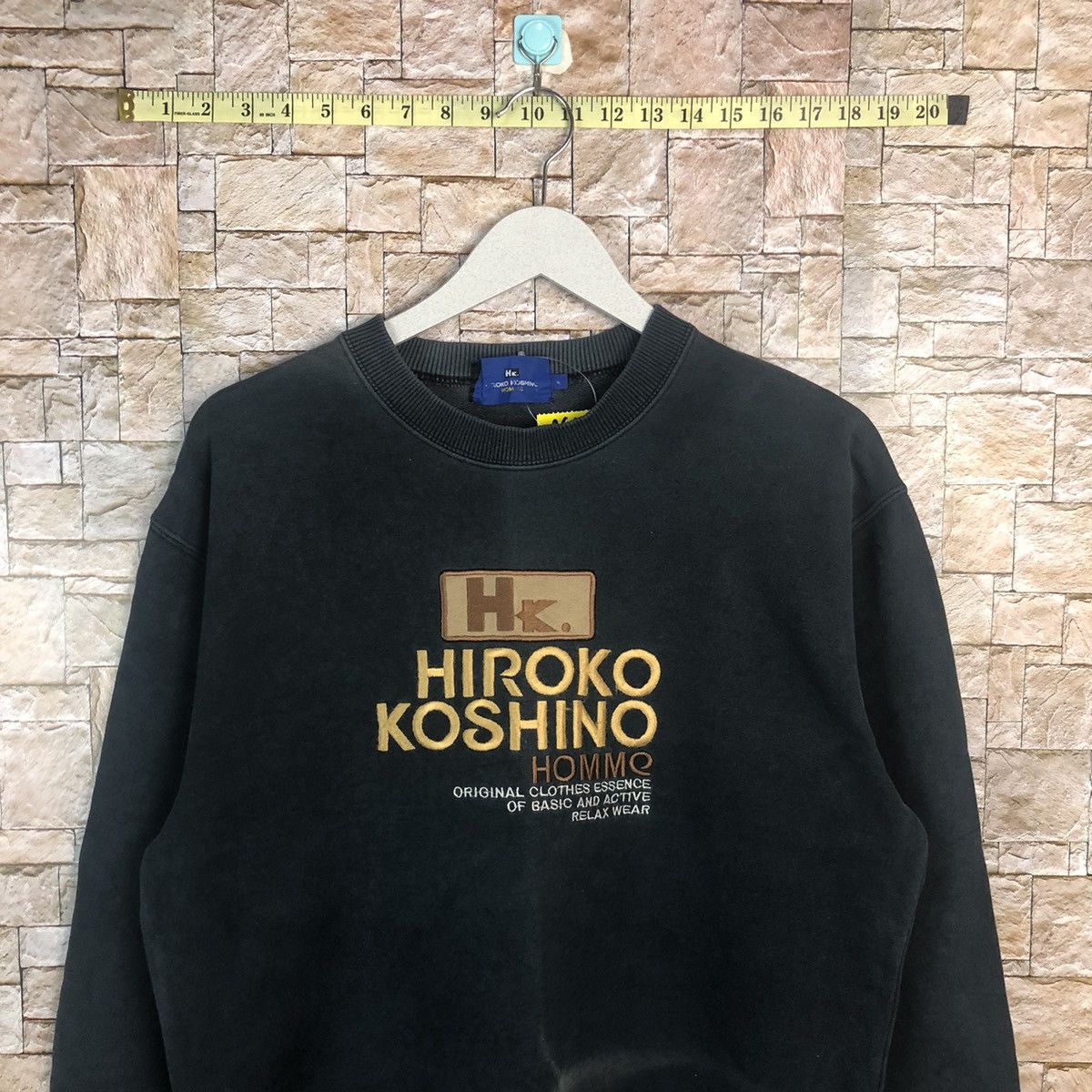Hiroko Koshino Homme × Vintage DL Hiroko Koshino Homme Dark Blue Sweatshirt #A38 Size US M / EU 48-50 / 2 - 2 Thumbnail