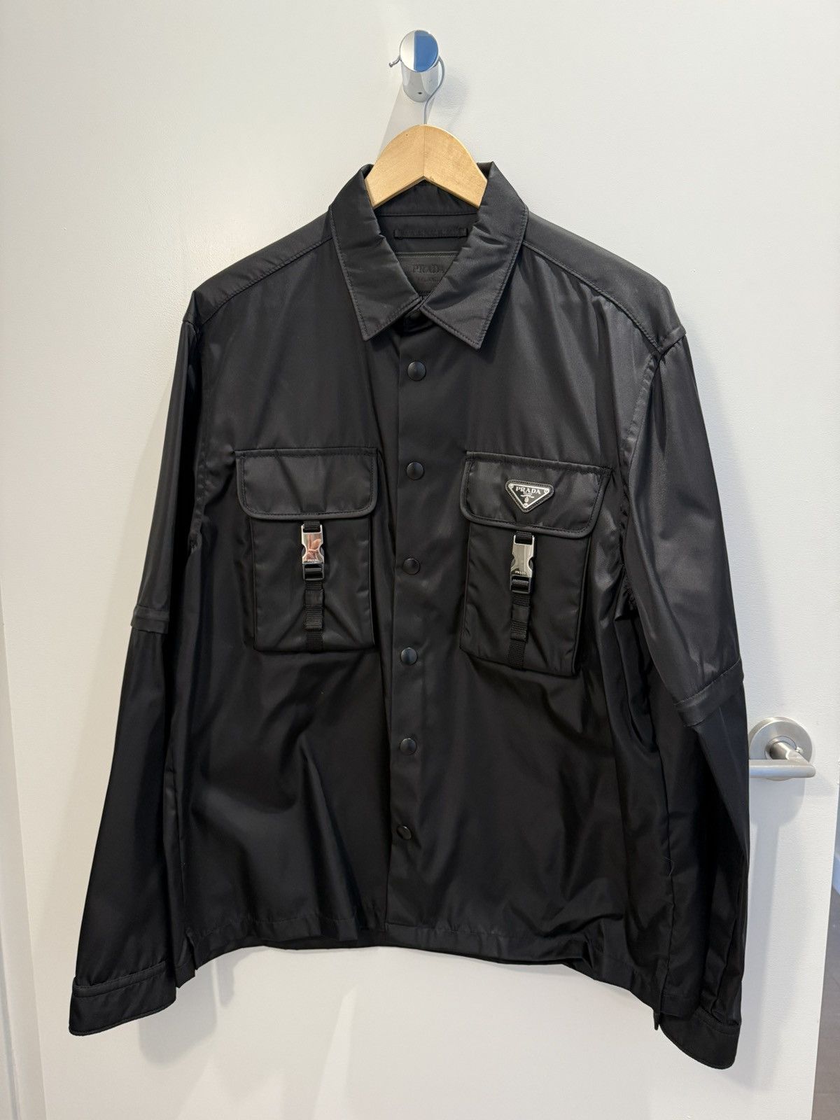 Prada Prada black nylon buckle button up shirt size L Size US L / EU 52-54 / 3 - 2 Thumbnail