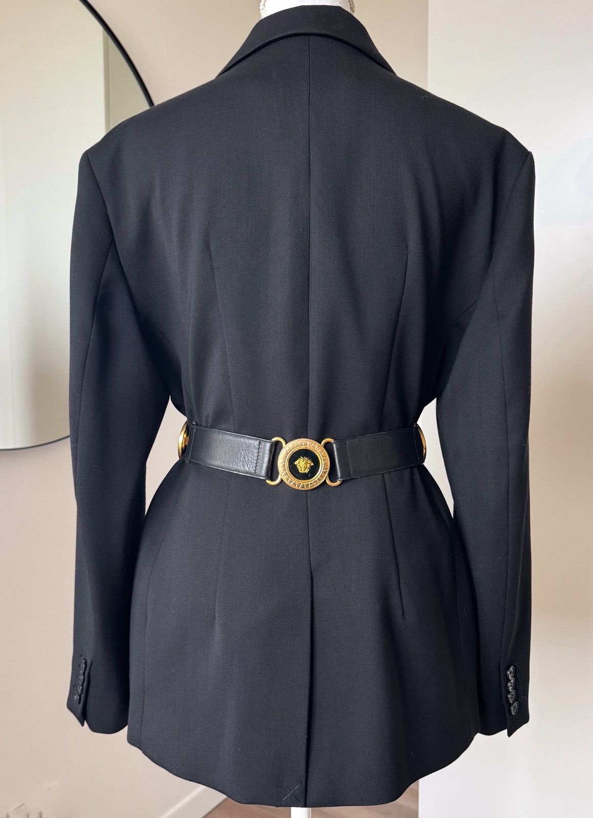 Versace Gianni Versace black leather belt Medusa head 4 buckles Size ONE SIZE - 4 Thumbnail