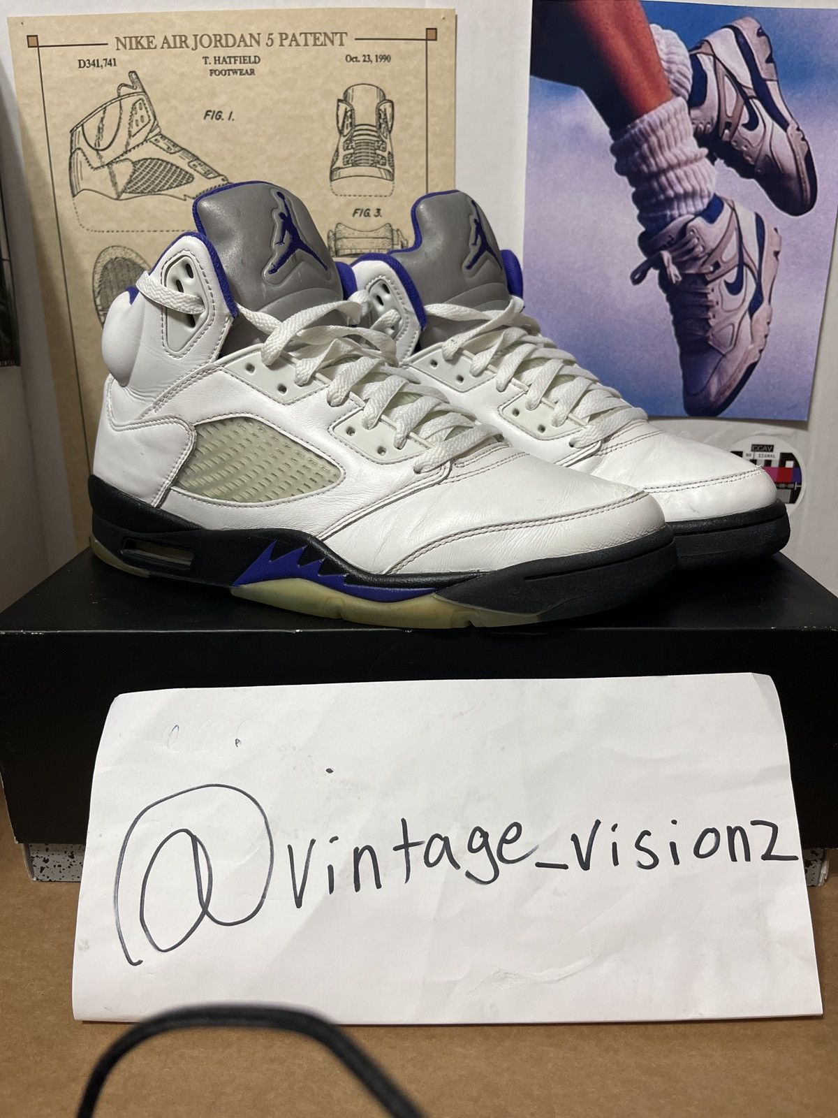 image of Jordan Brand 5 ‘Dark Concord’ Shoes in Purple, Men's (Size 11)