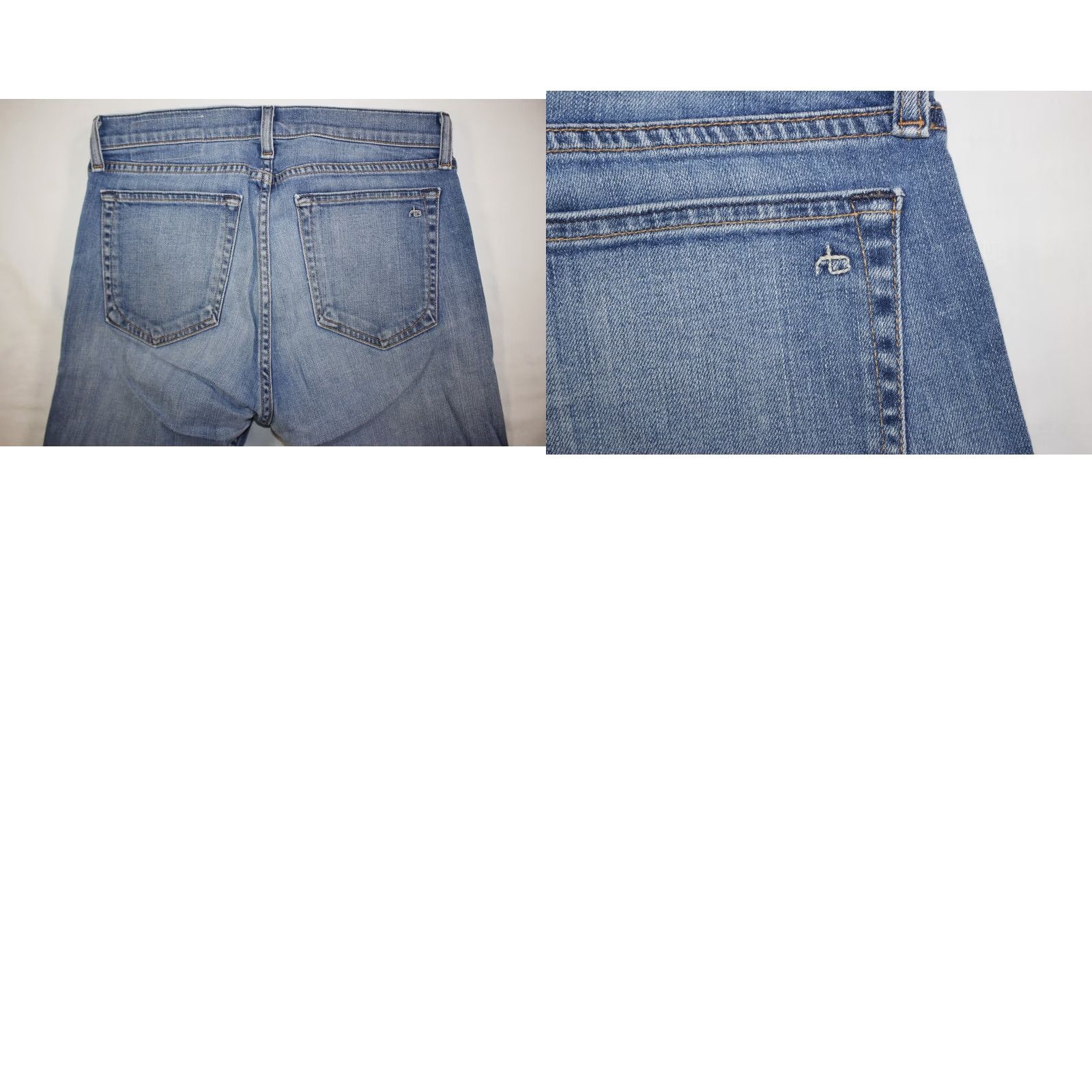 Rag & Bone rag & bone Jeans Men's 29x34 Slim Straight Button Fly USA Med Wash Size US 29 - 9 Thumbnail