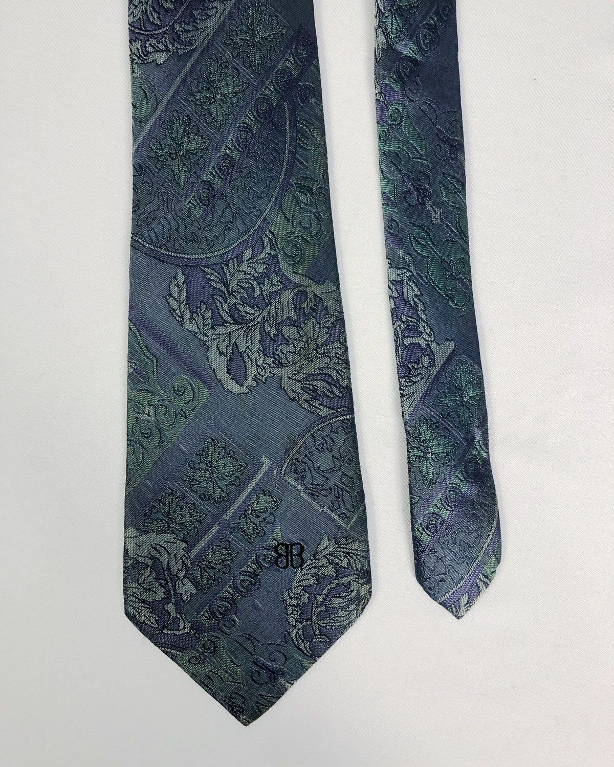 Balenciaga Rare Vintage Balenciaga Floral Silk Tie Size ONE SIZE - 3 Thumbnail