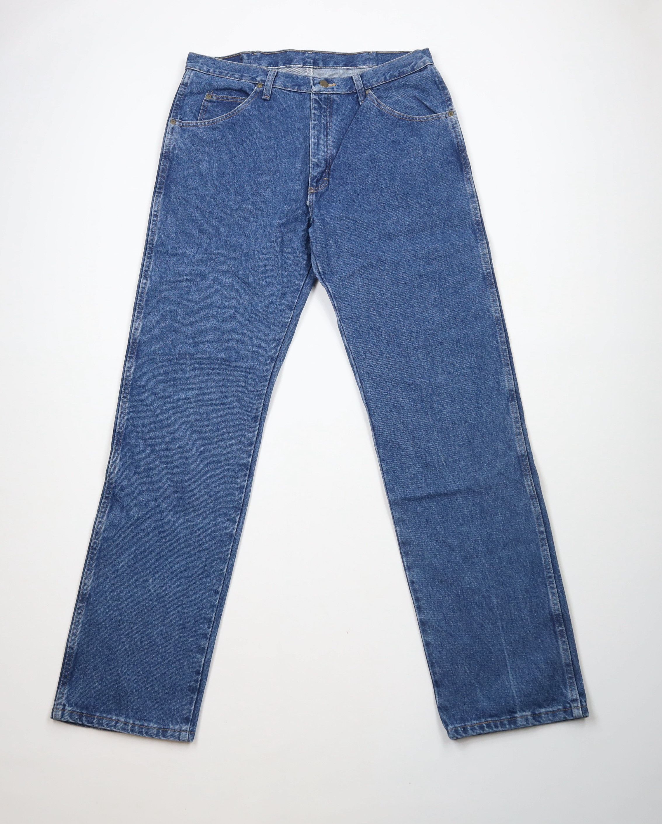 Vintage × Wrangler Deadstock Vintage Y2K Wrangler Leg Denim Jeans Blue Cotton Size US 36 / EU 52 - 1 Thumbnail
