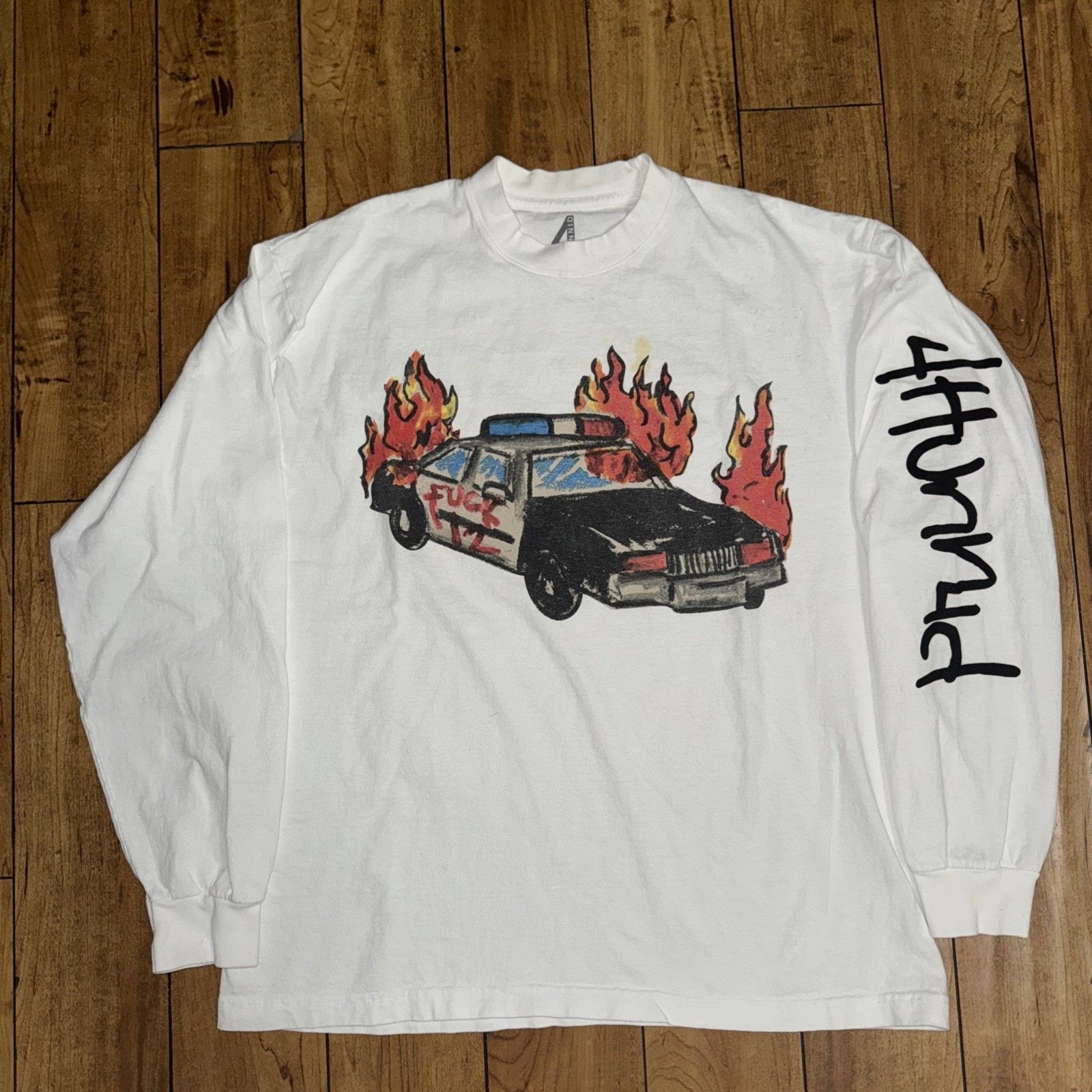 4HUNNID × Rap Tees YG 4 Hunnid Long Sleeve F 12 T-Shirt White Med 22x27 Size US M / EU 48-50 / 2 - 1 Thumbnail