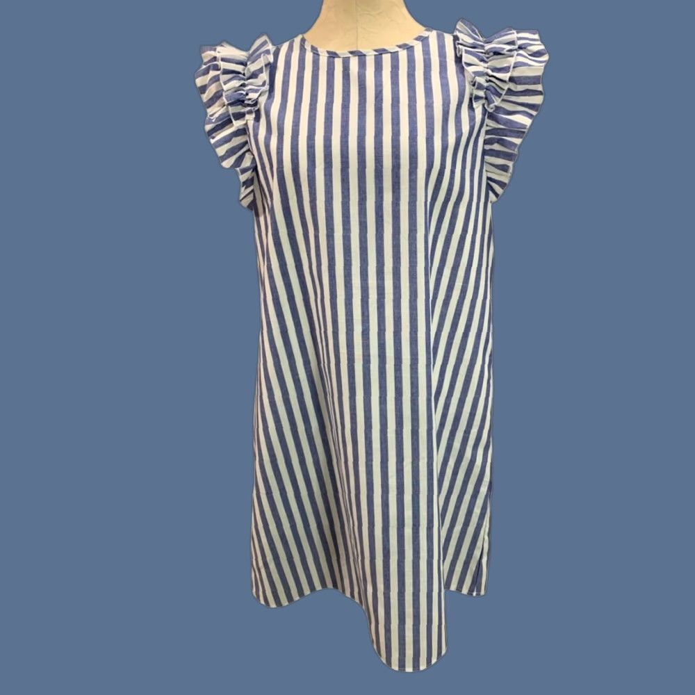 Shein **XL Shein Blue Ruffle Sleeve Sheath Dress** User: **XL Shein Blue Ruffle Sleeve Sheath Dress** Size XL / US 12-14 / IT 48-50 - 1 Thumbnail