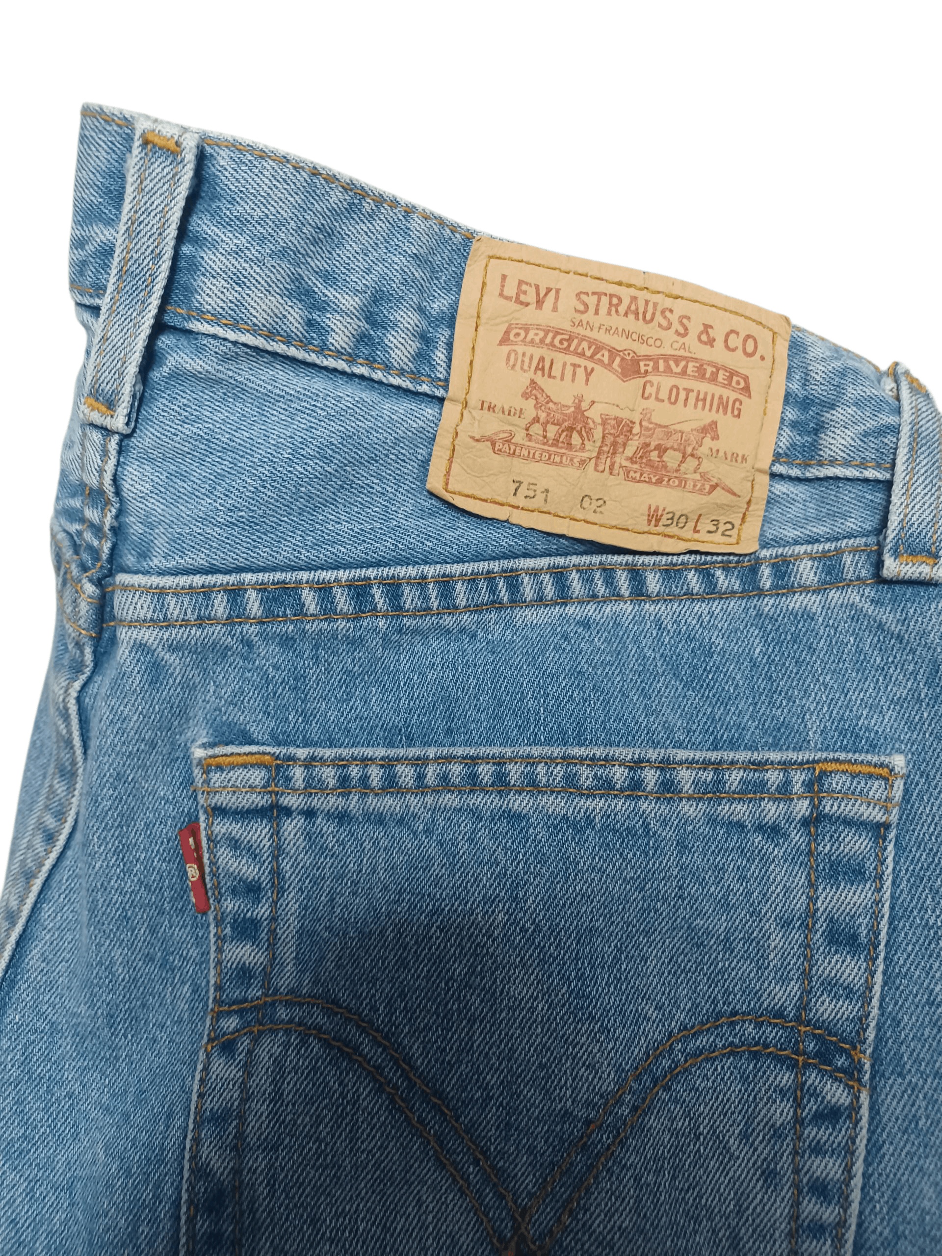 Levi's Vintage Clothing LEVIS 751 VINTAGE W30 L32 HEAVY COTTON JEANS DENIM Size US 30 / EU 46 - 4 Thumbnail
