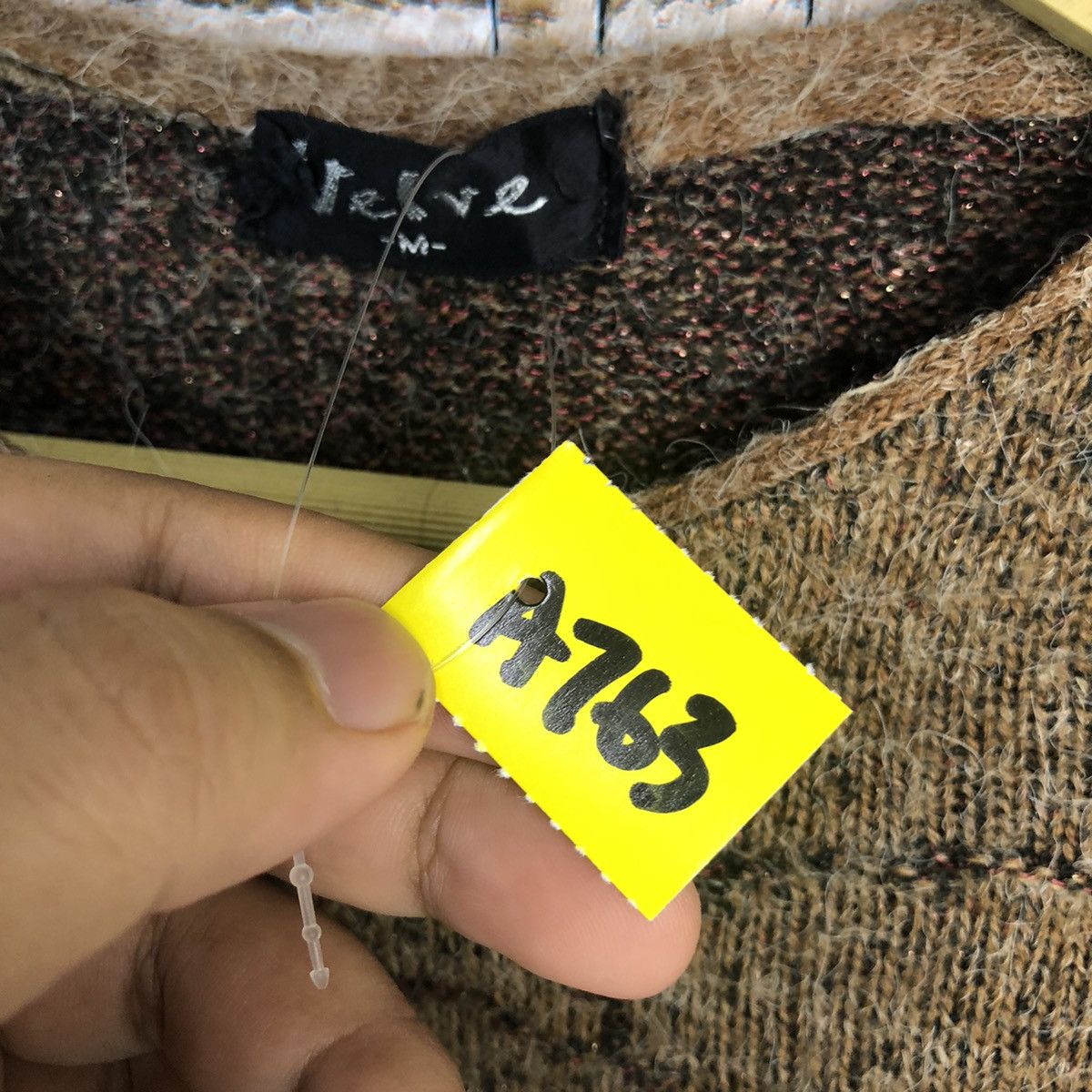 Japanese Brand Velve Brown mohair vintage Cardigan Knitwear #A763 Size S / US 4 / IT 40 - 10 Thumbnail