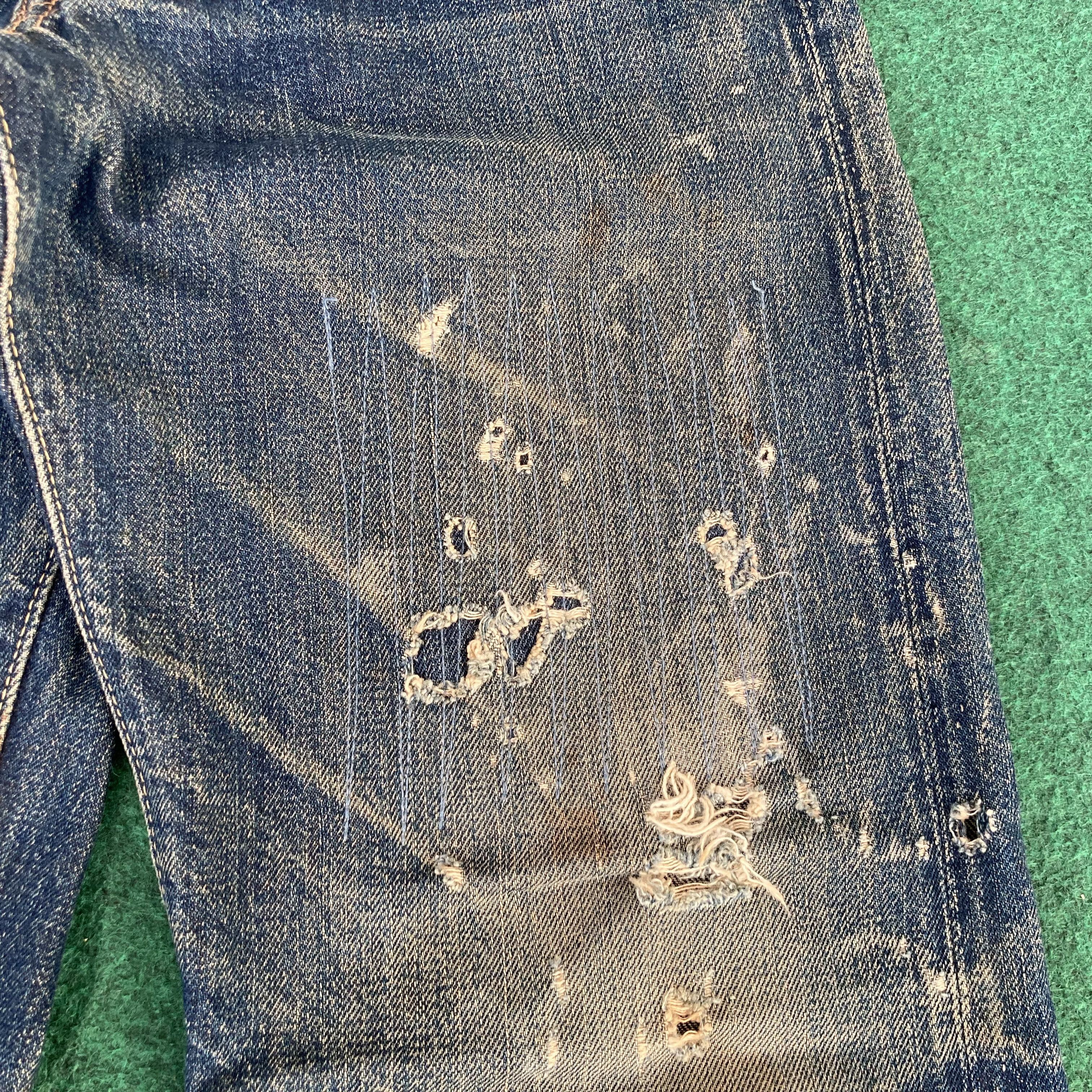 Johnbull Vtg Sewing Chop John Bull Osaka Denim Japan Selvedge Jeans Size US 27 - 12 Thumbnail