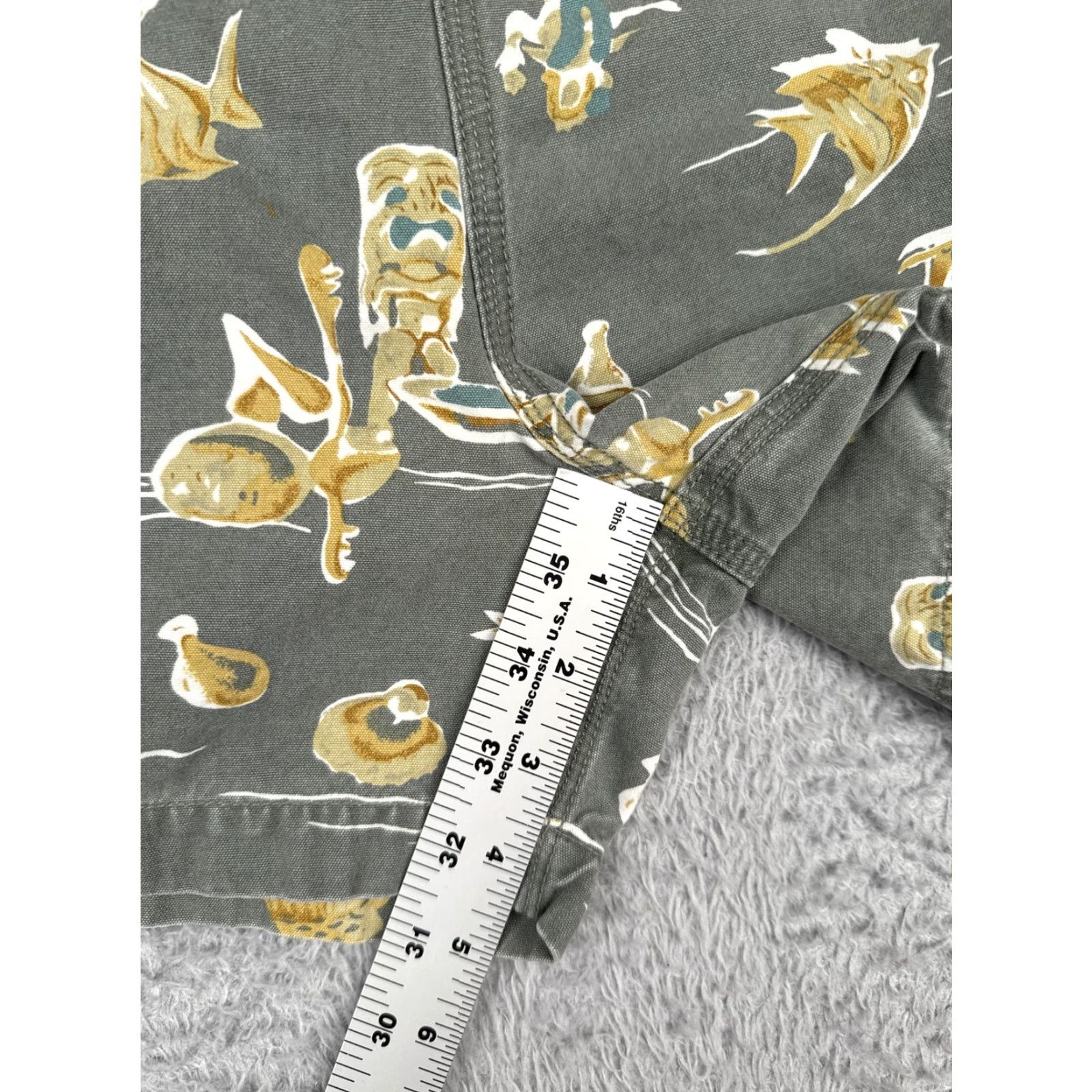 Tommy Bahama VINTAGE Tommy Bahama Shorts Mens XL Green Relax Tropical Fish Print Drawstring Hawaiian Size US 36 / EU 52 - 6 Thumbnail