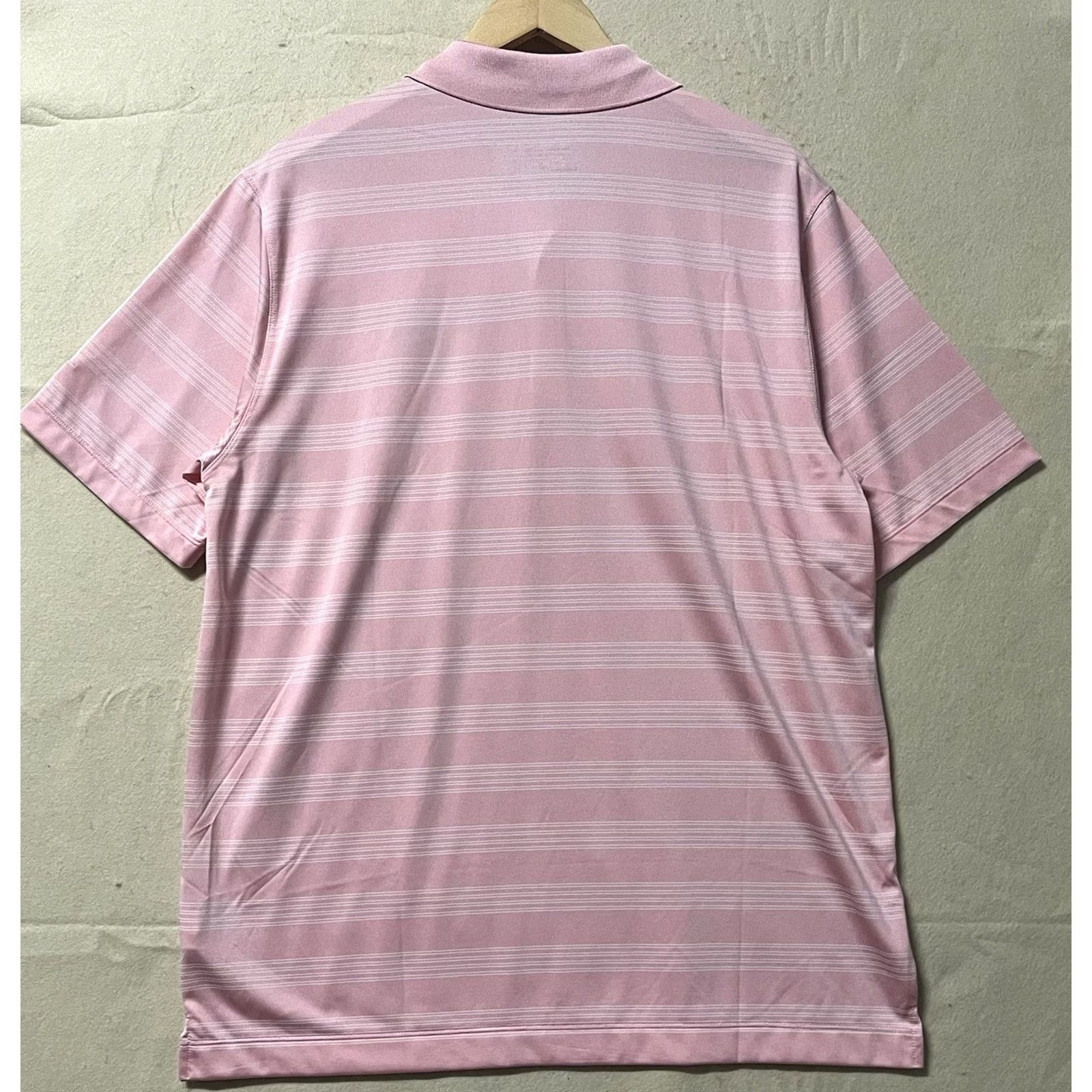 Nike Nike Golf Polo Shirt Mens Large Pink Striped Hawaii Logo Performance Dry Fit Size US L / EU 52-54 / 3 - 2 Thumbnail