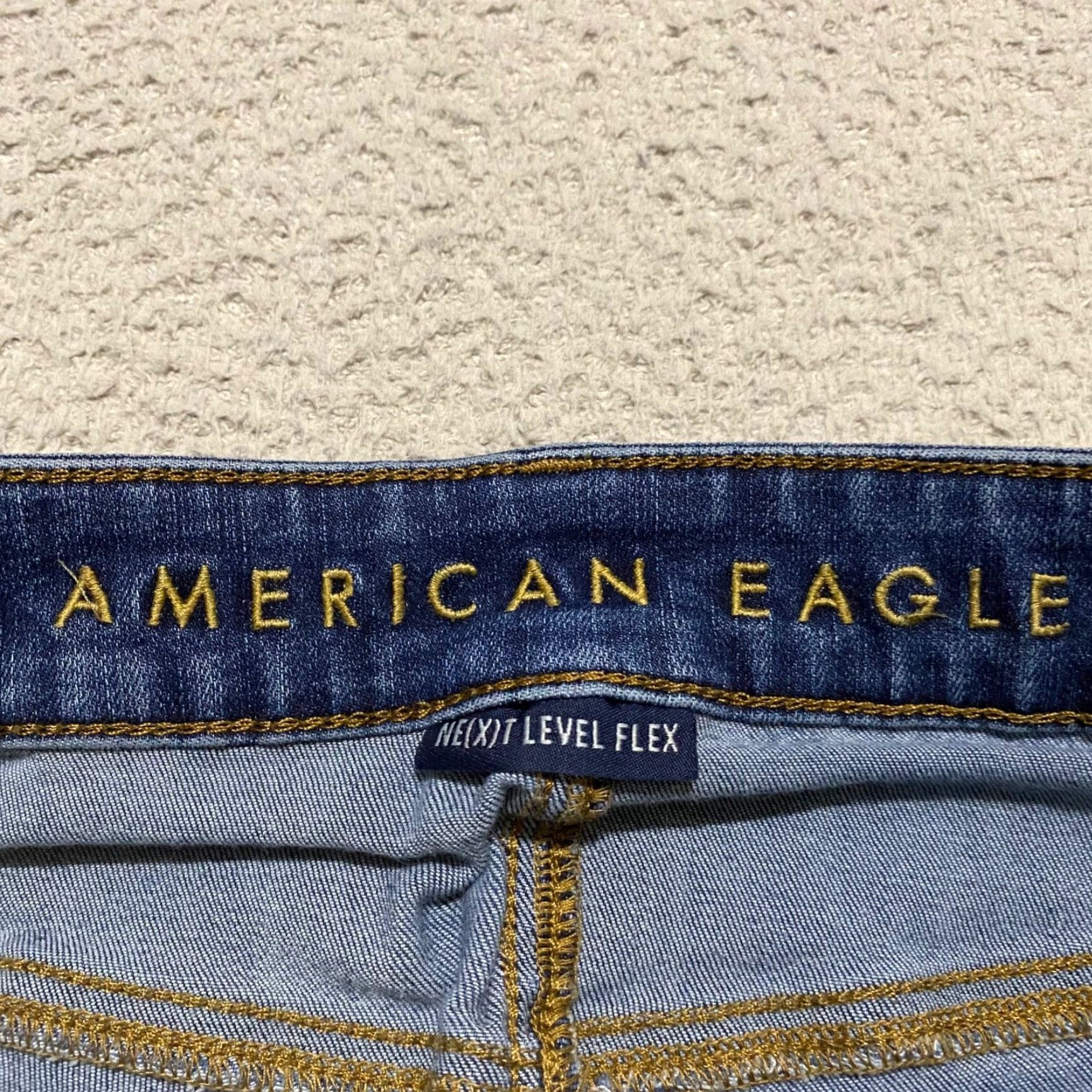 American Eagle Outfitters American Eagle Mens Jeans 29x32 Blue Denim Medium Wash Skinny Low Rise Shirt? Size US 27 - 3 Thumbnail