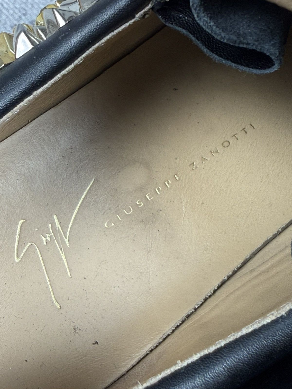 Giuseppe Zanotti Giuseppe Zanotti Frankie Shel Black Leather Studded Sneakers Size US 8 / EU 41 - 17 Thumbnail