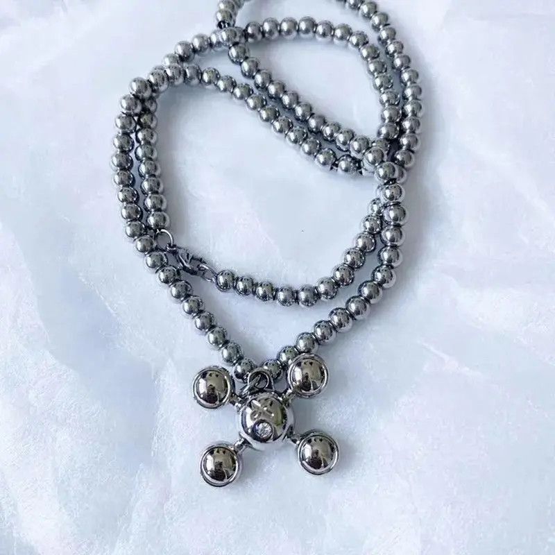 Jewelry Round Bead Chain Quadangle Ball Pendant Size ONE SIZE - 1 Thumbnail