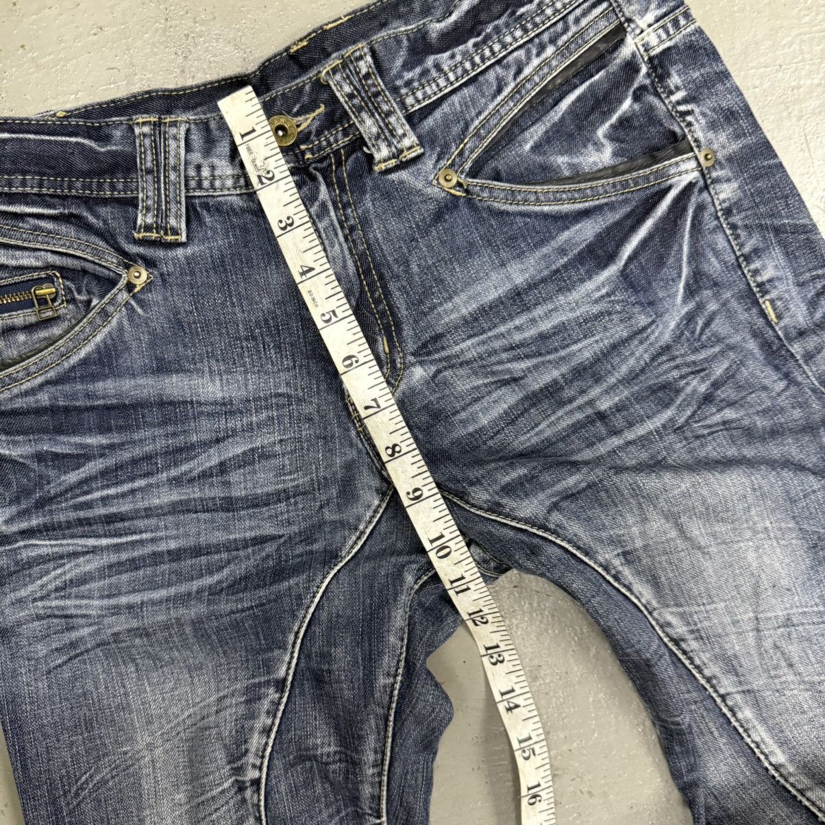Michel Klein 2000s Mk.Michel Klein Homme Buckle Back Punk Panel Jeans Size US 30 / EU 46 - 3 Thumbnail